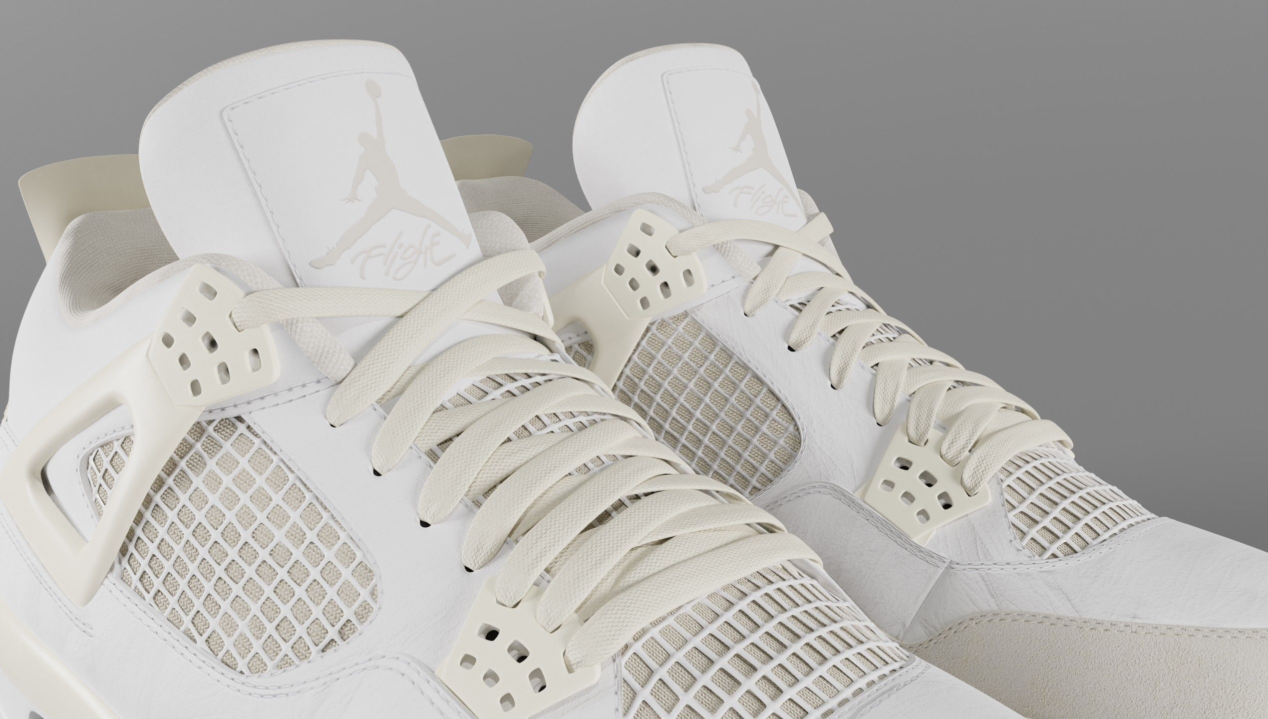 Jordan 4 Sail Shoe Low-poly 3D model_11