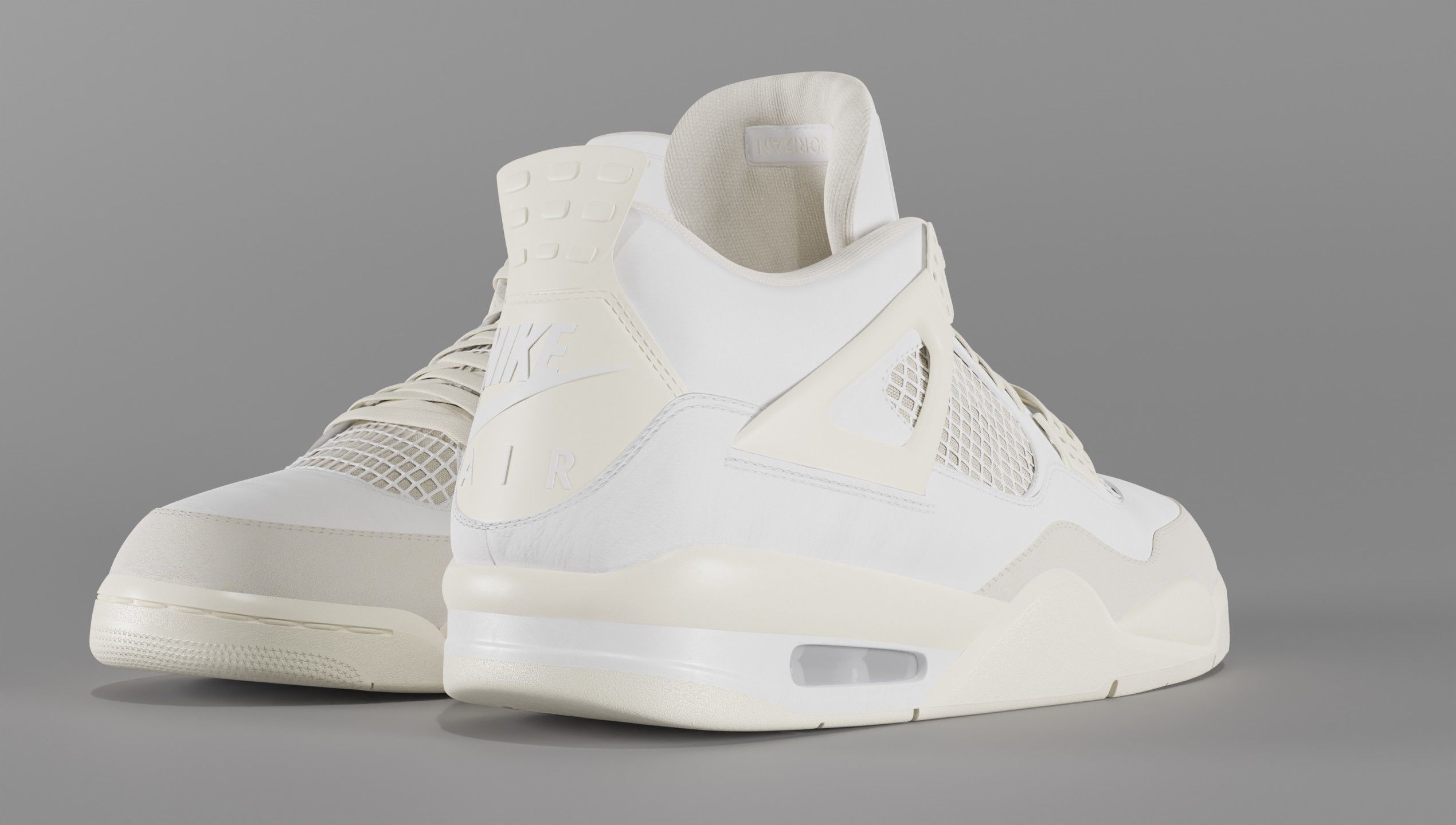 Jordan 4 Sail Shoe Low-poly 3D model_48