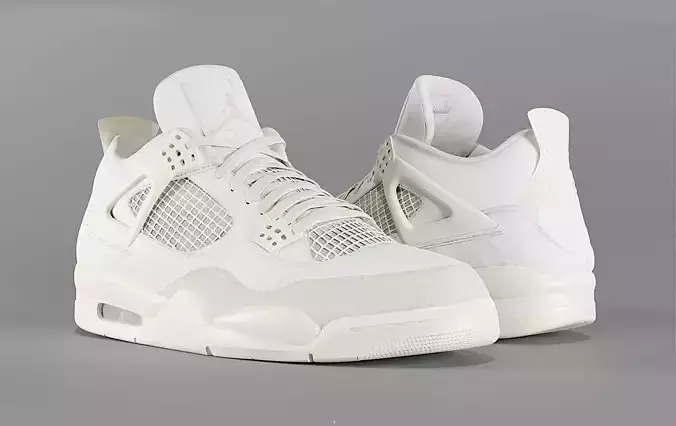 Jordan 4 Sail Shoe Low-poly 3D model
