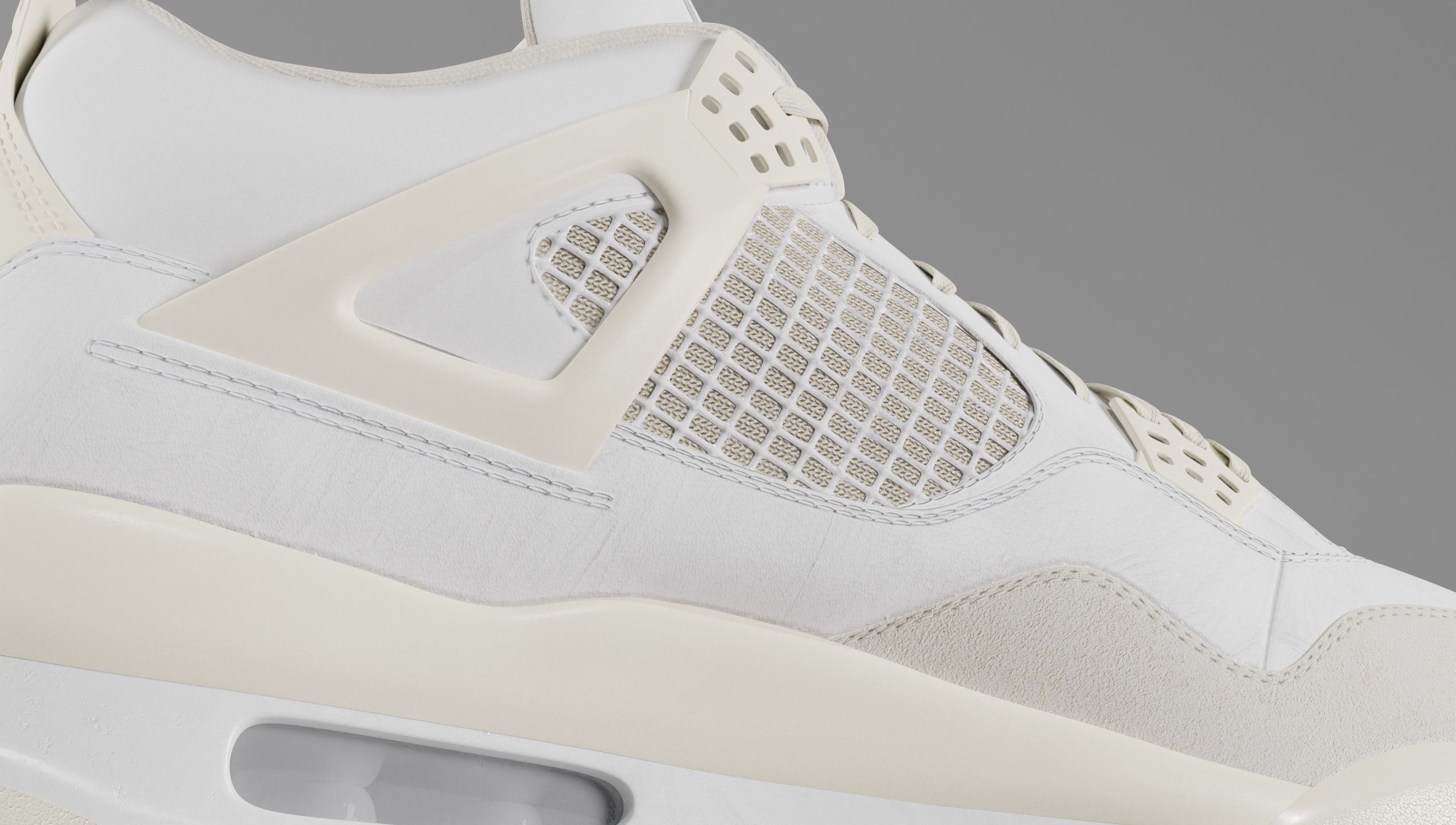 Jordan 4 Sail Shoe Low-poly 3D model_28