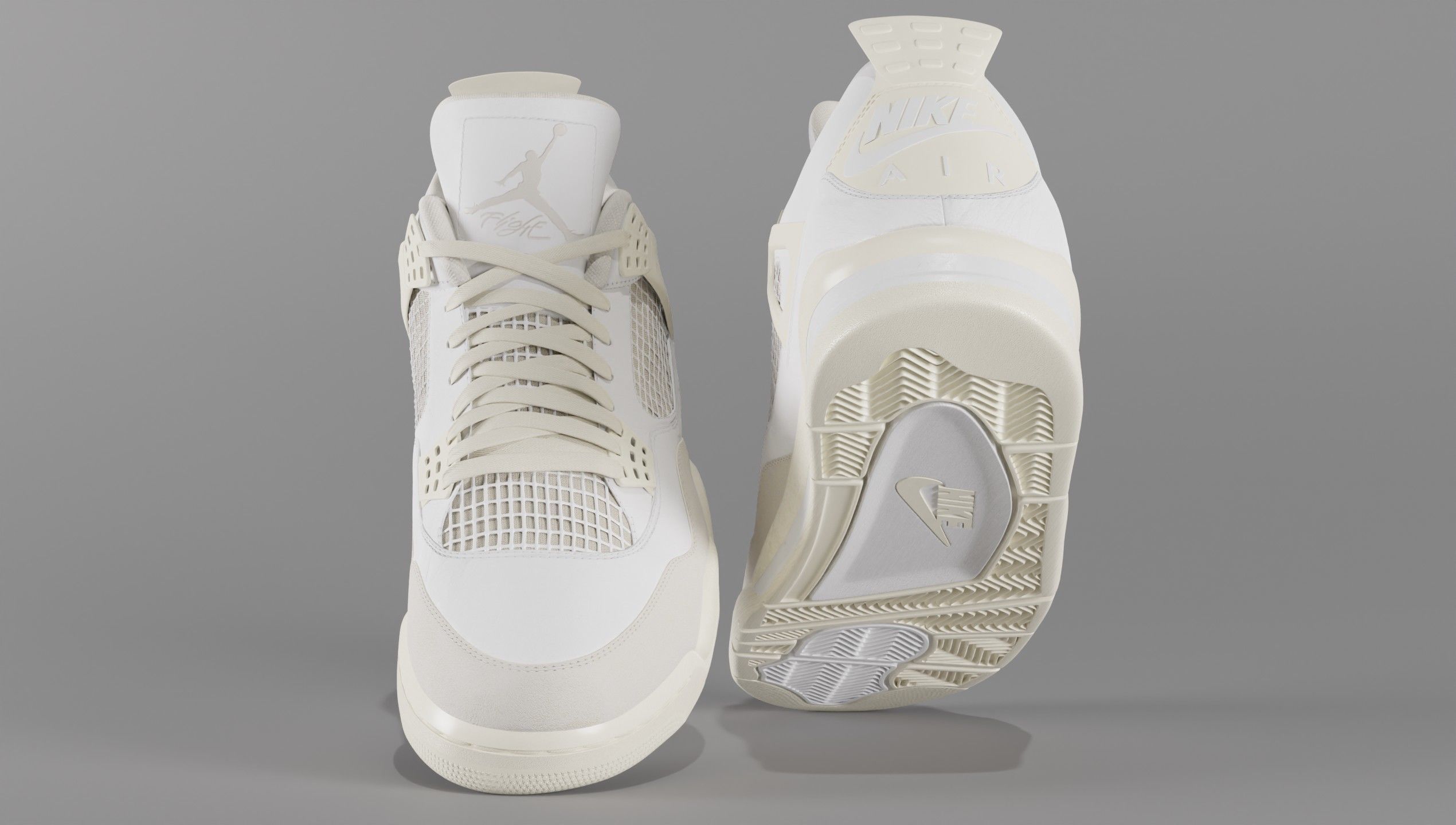 Jordan 4 Sail Shoe Low-poly 3D model_19