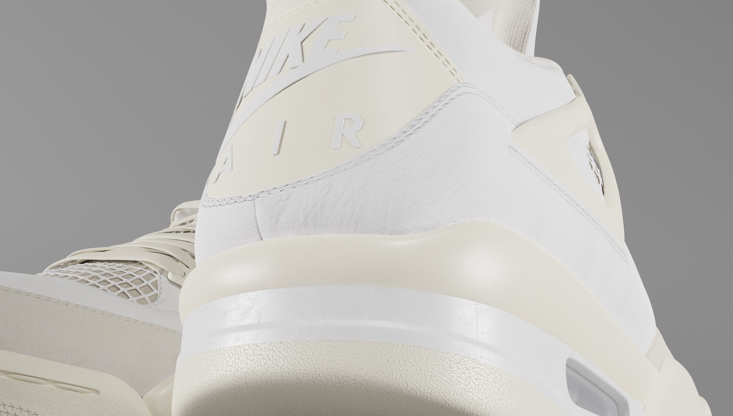 Jordan 4 Sail Shoe Low-poly 3D model_54