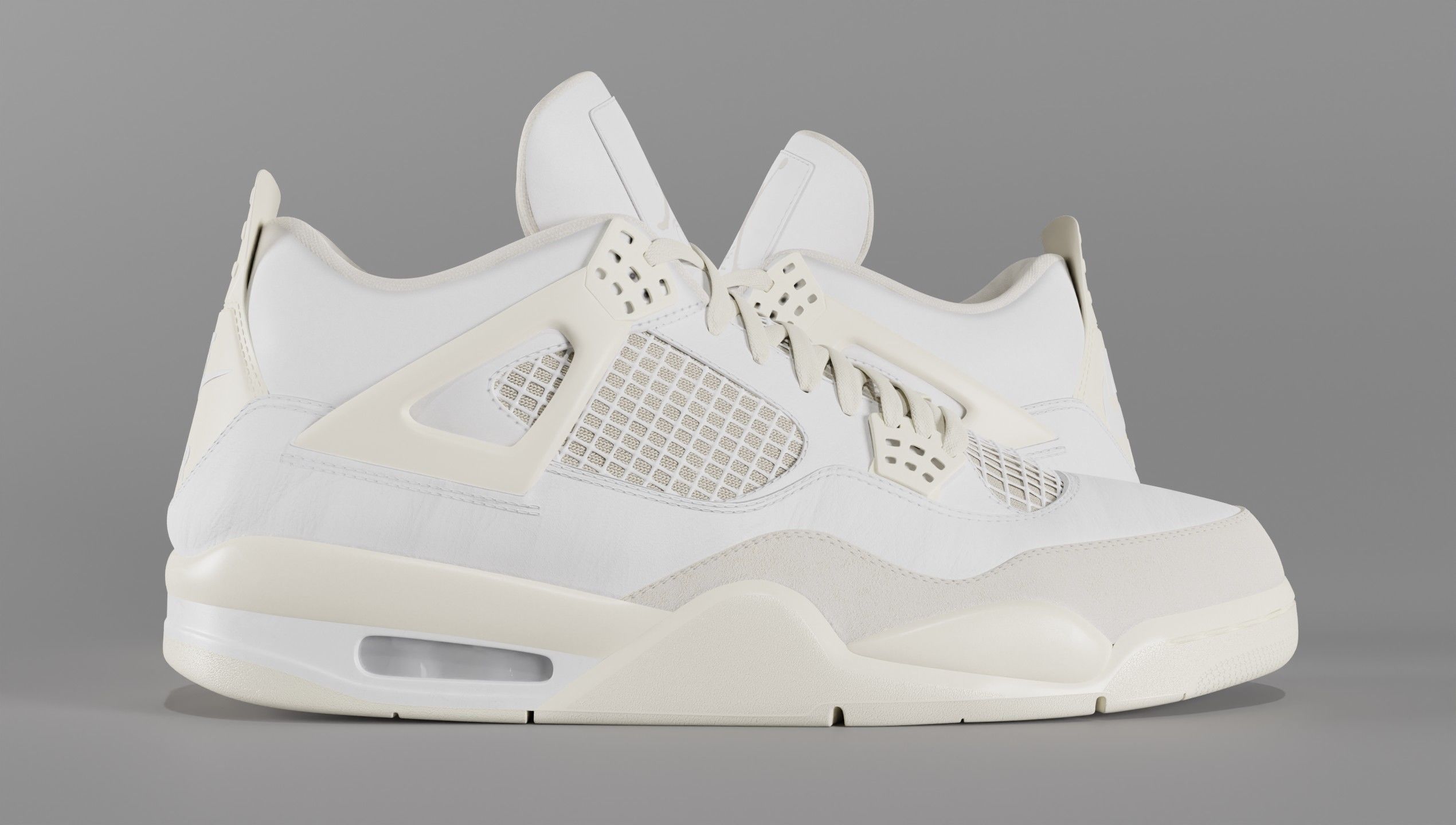 Jordan 4 Sail Shoe Low-poly 3D model_42