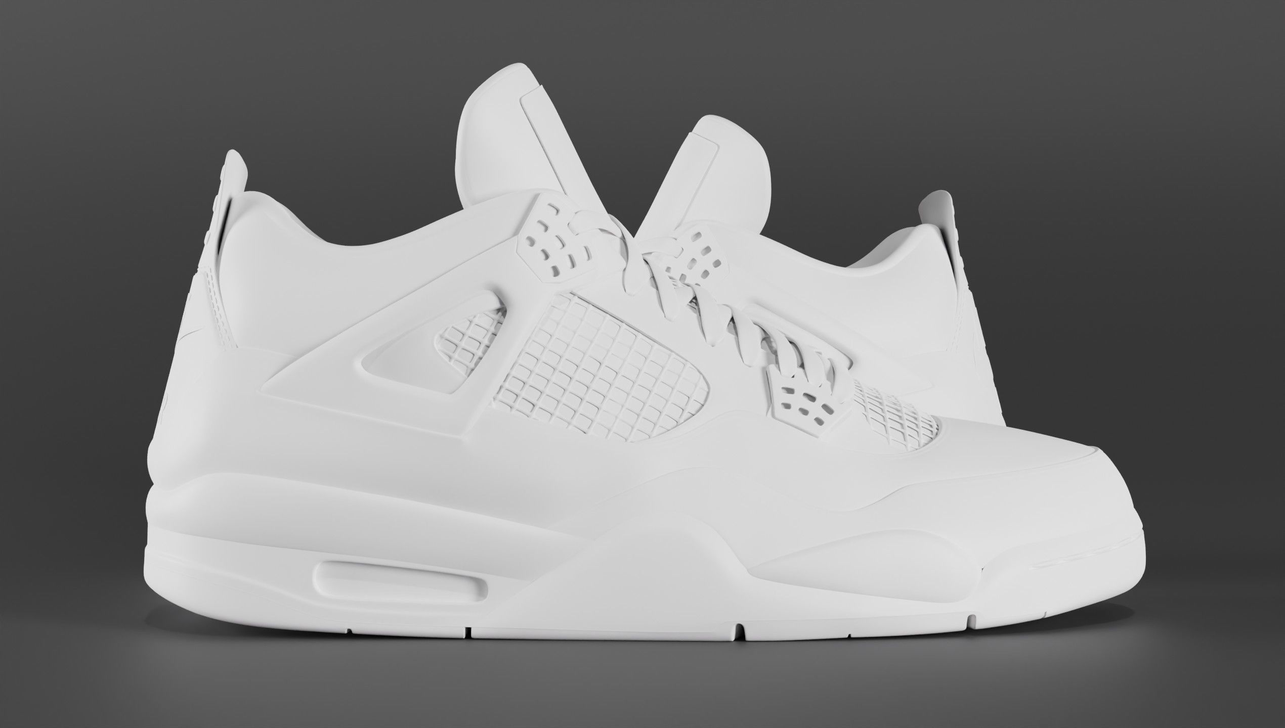 Jordan 4 Sail Shoe Low-poly 3D model_43