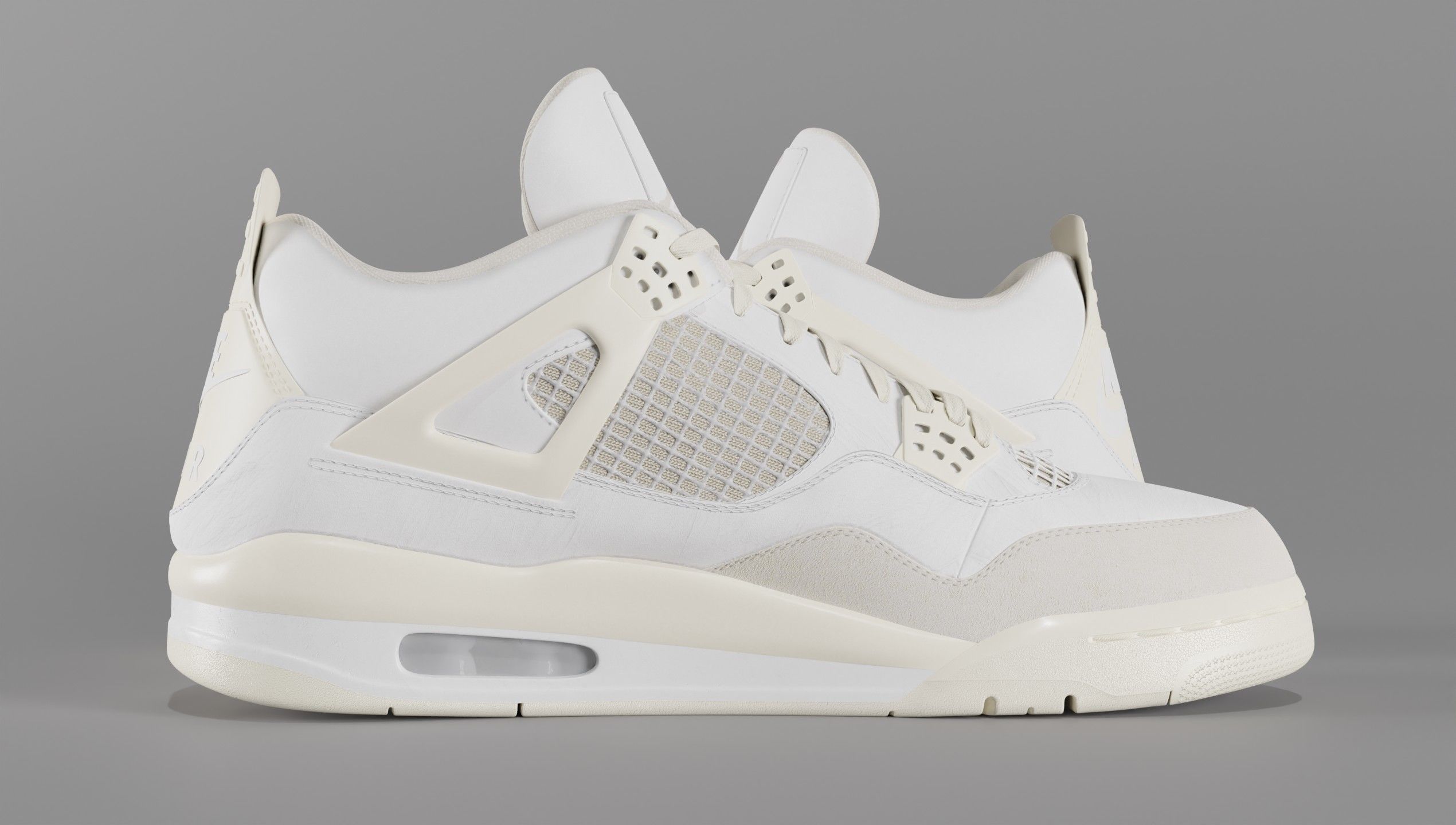 Jordan 4 Sail Shoe Low-poly 3D model_26