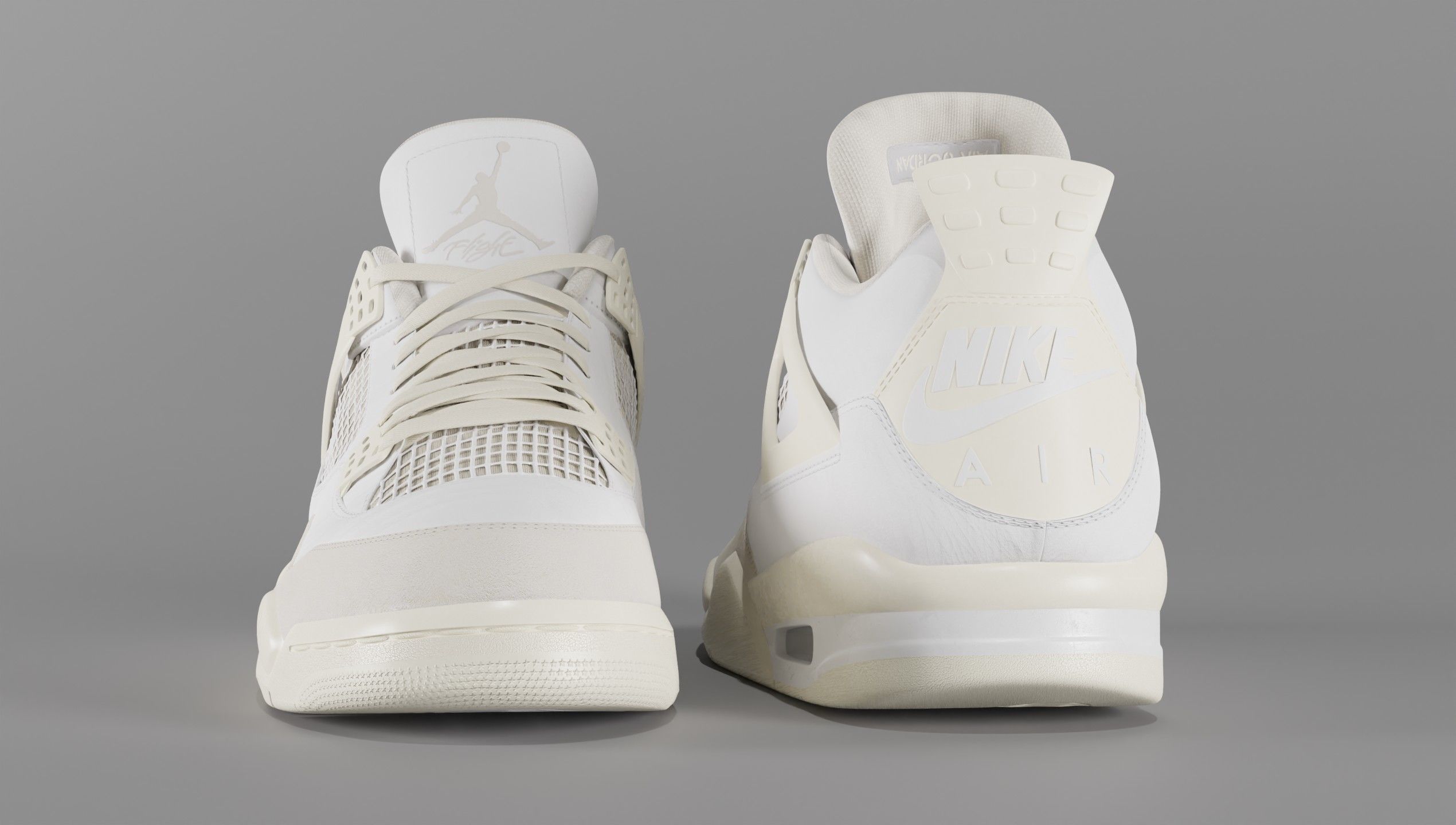 Jordan 4 Sail Shoe Low-poly 3D model_34