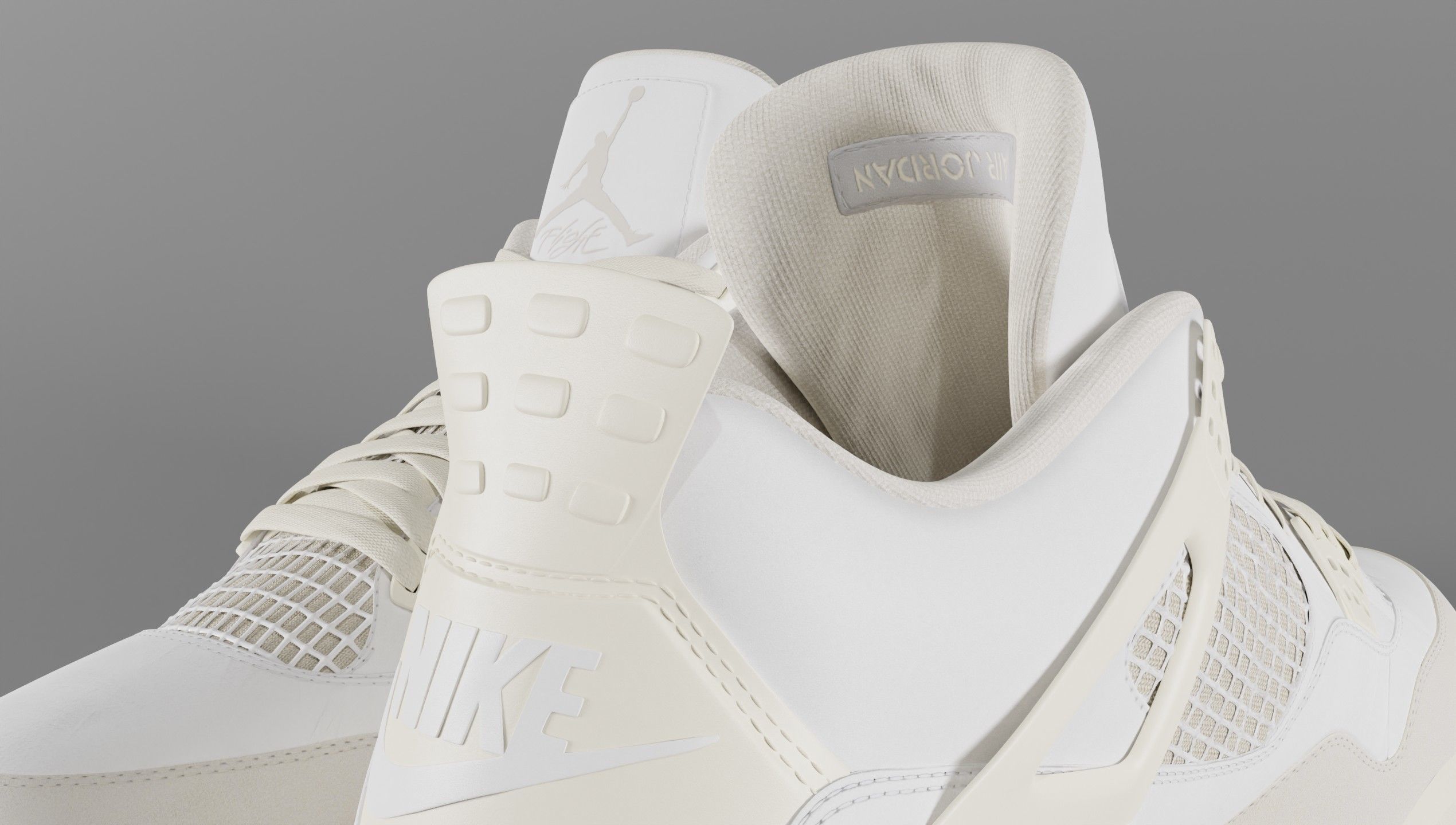 Jordan 4 Sail Shoe Low-poly 3D model_33