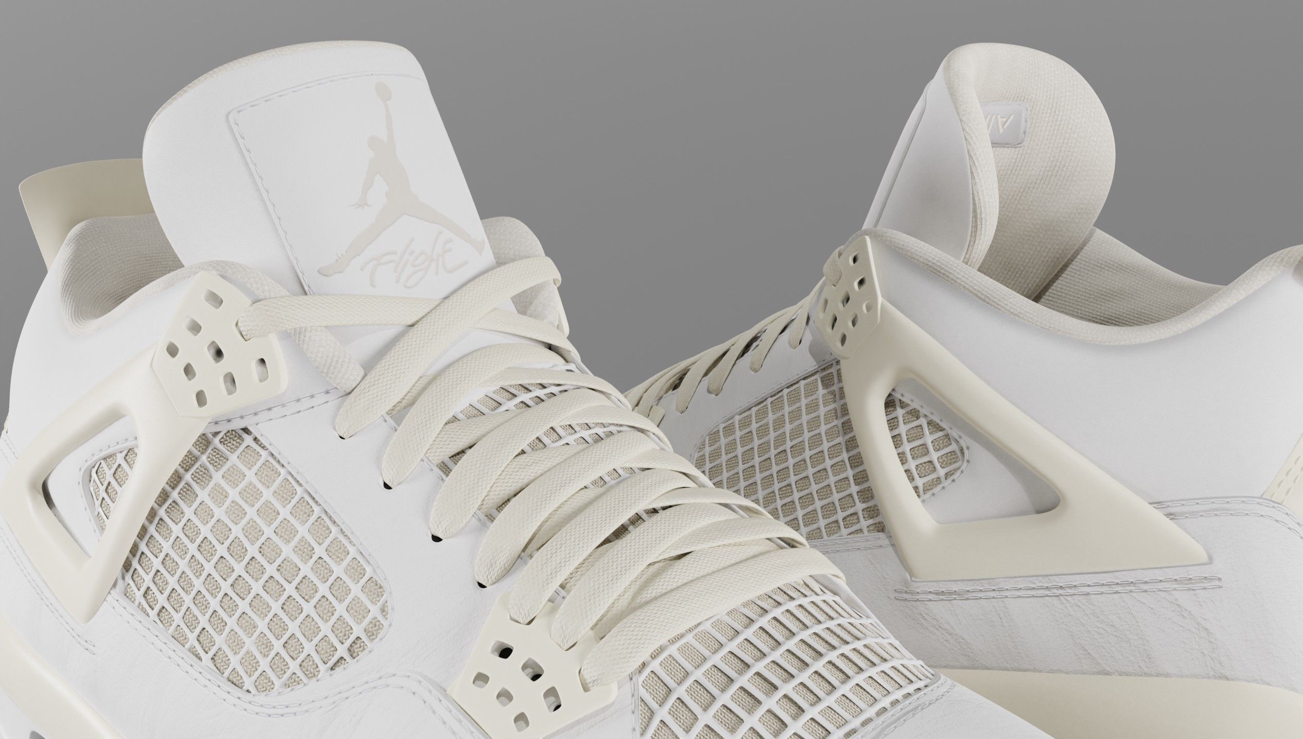 Jordan 4 Sail Shoe Low-poly 3D model_40