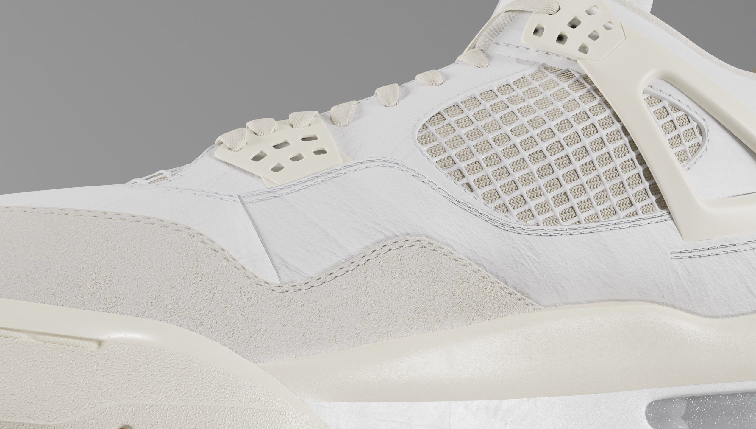 Jordan 4 Sail Shoe Low-poly 3D model_21