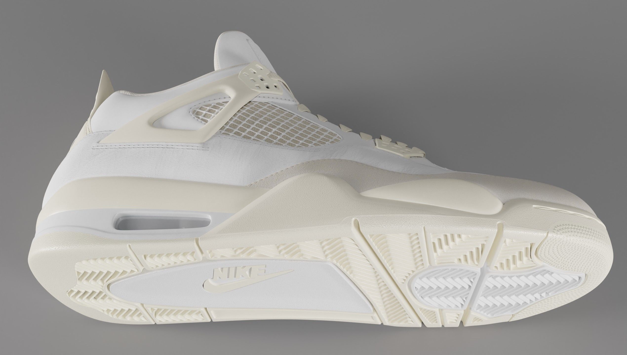 Jordan 4 Sail Shoe Low-poly 3D model_7