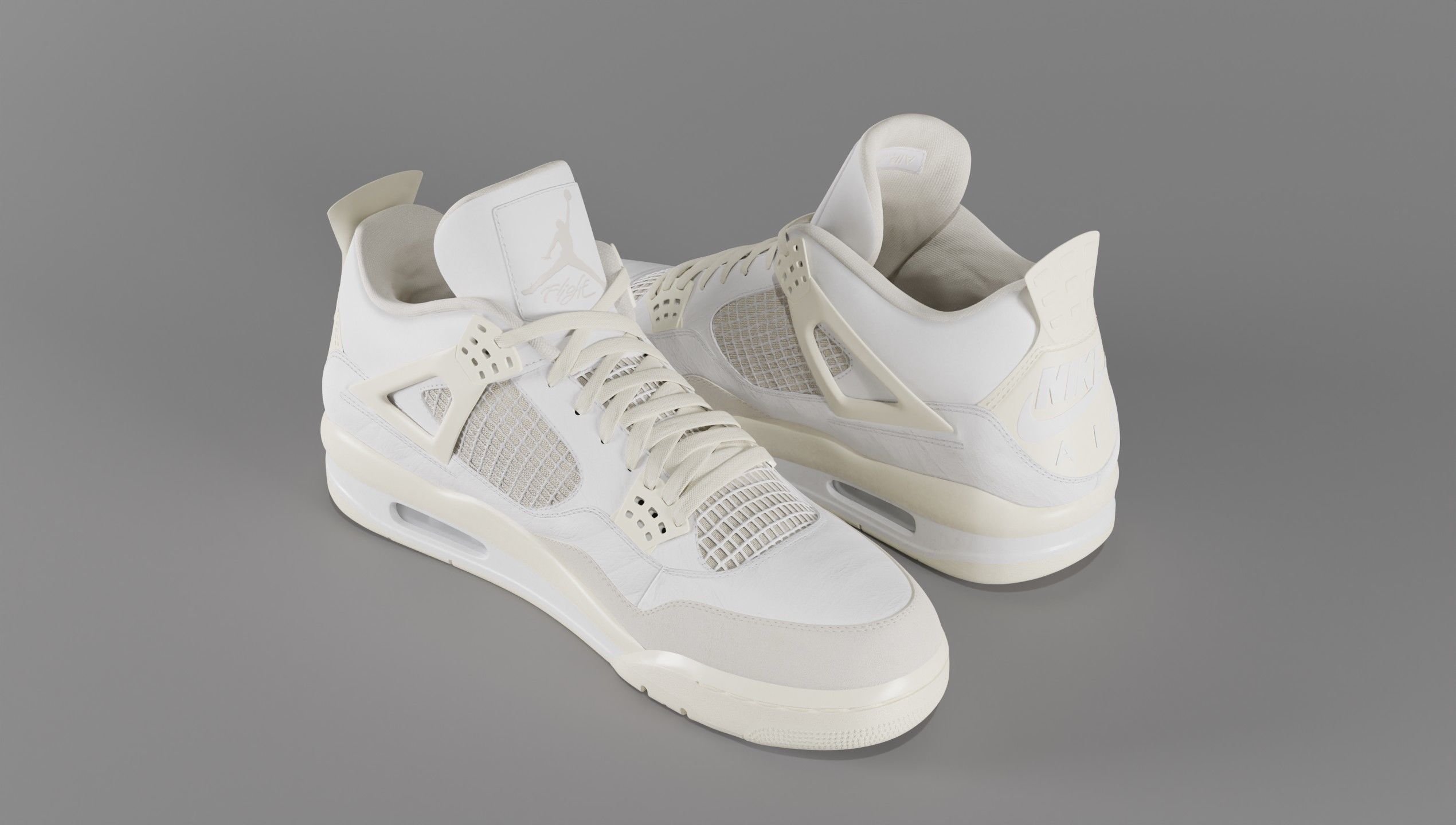 Jordan 4 Sail Shoe Low-poly 3D model_25