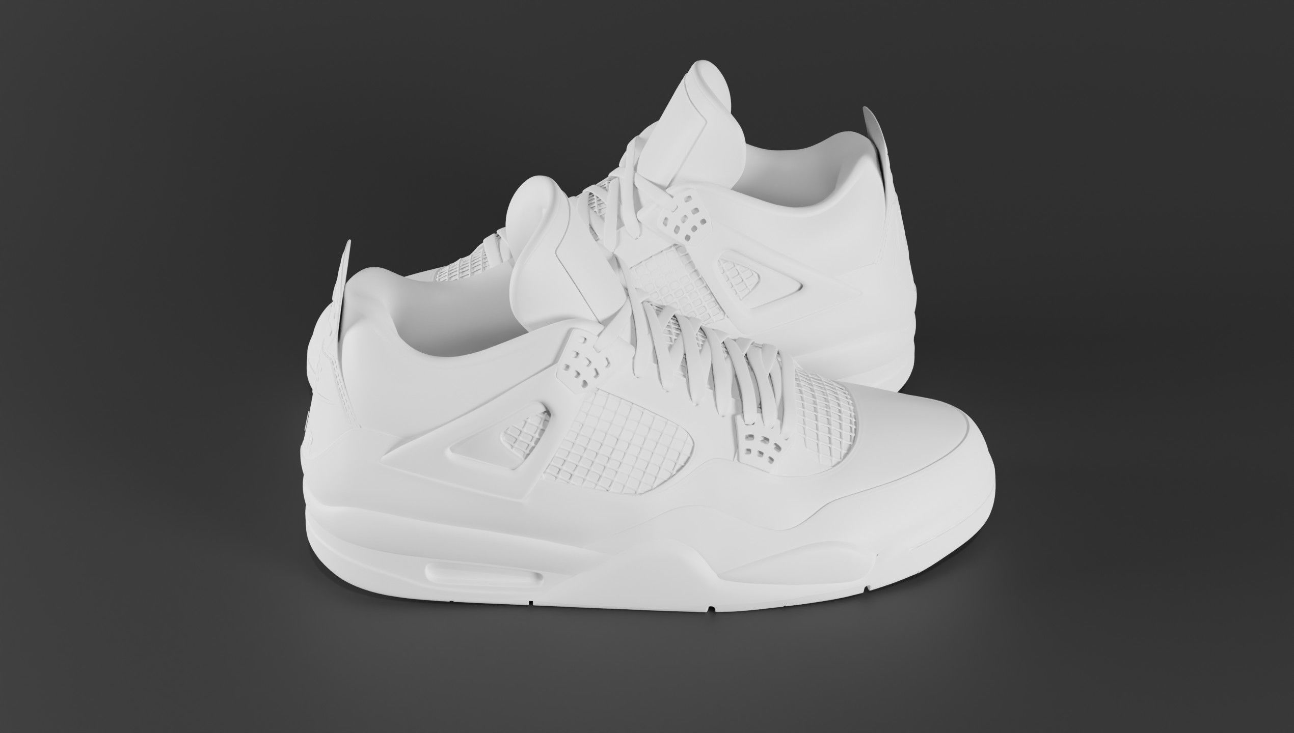 Jordan 4 Sail Shoe Low-poly 3D model_45