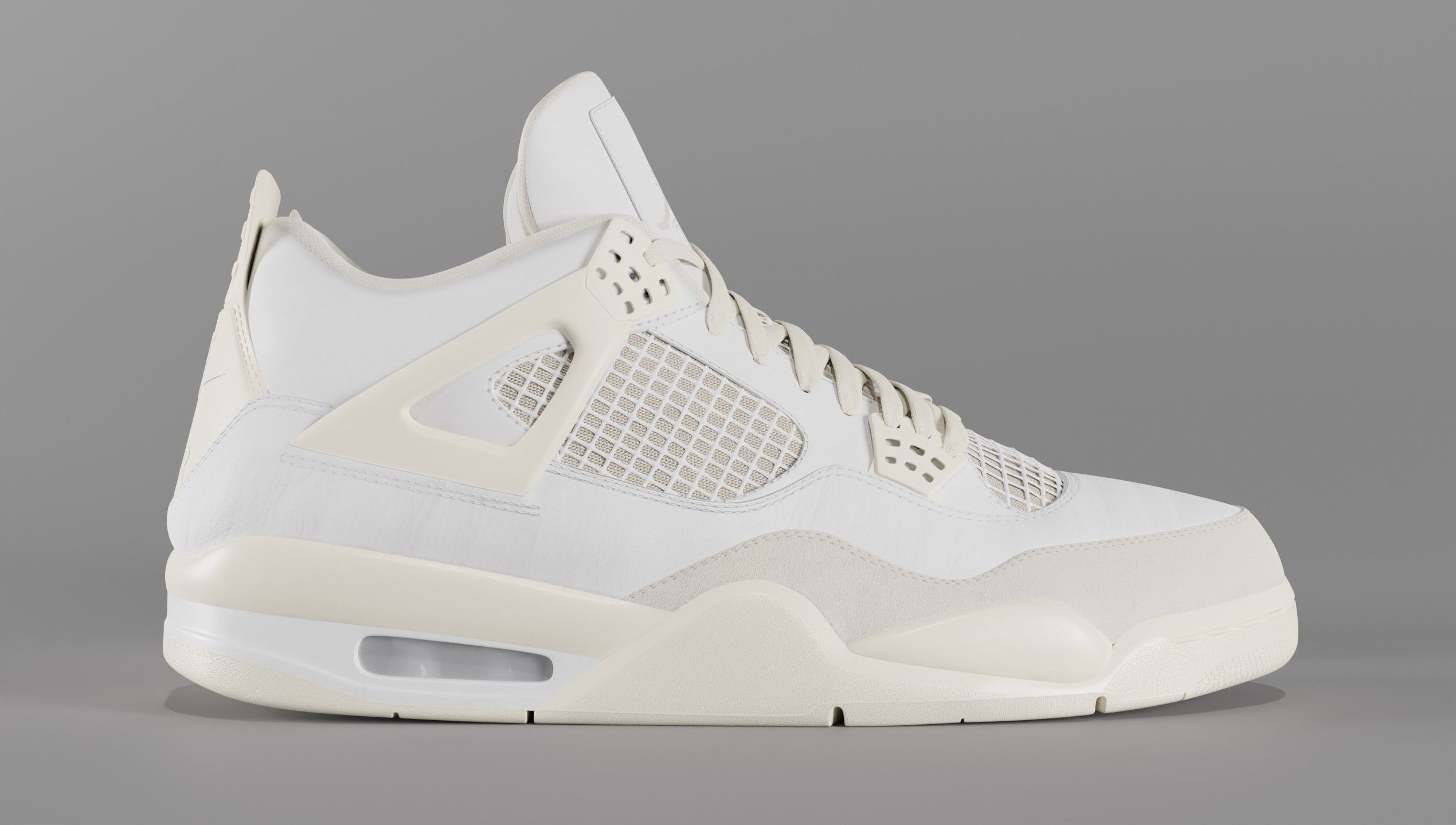 Jordan 4 Sail Shoe Low-poly 3D model_13