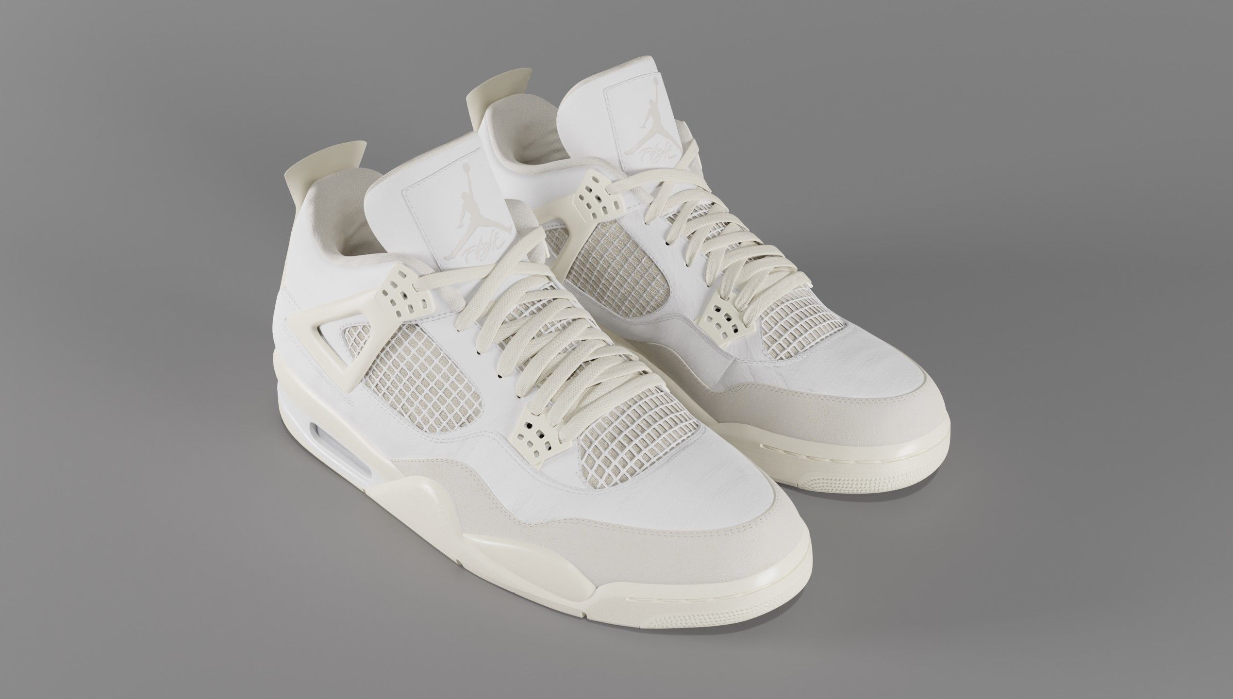 Jordan 4 Sail Shoe Low-poly 3D model_20