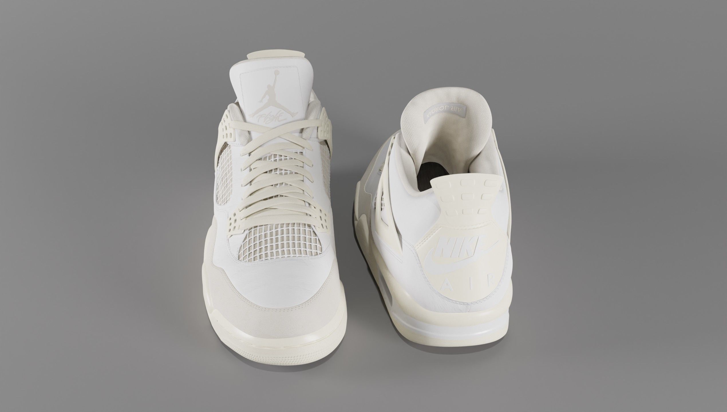 Jordan 4 Sail Shoe Low-poly 3D model_35