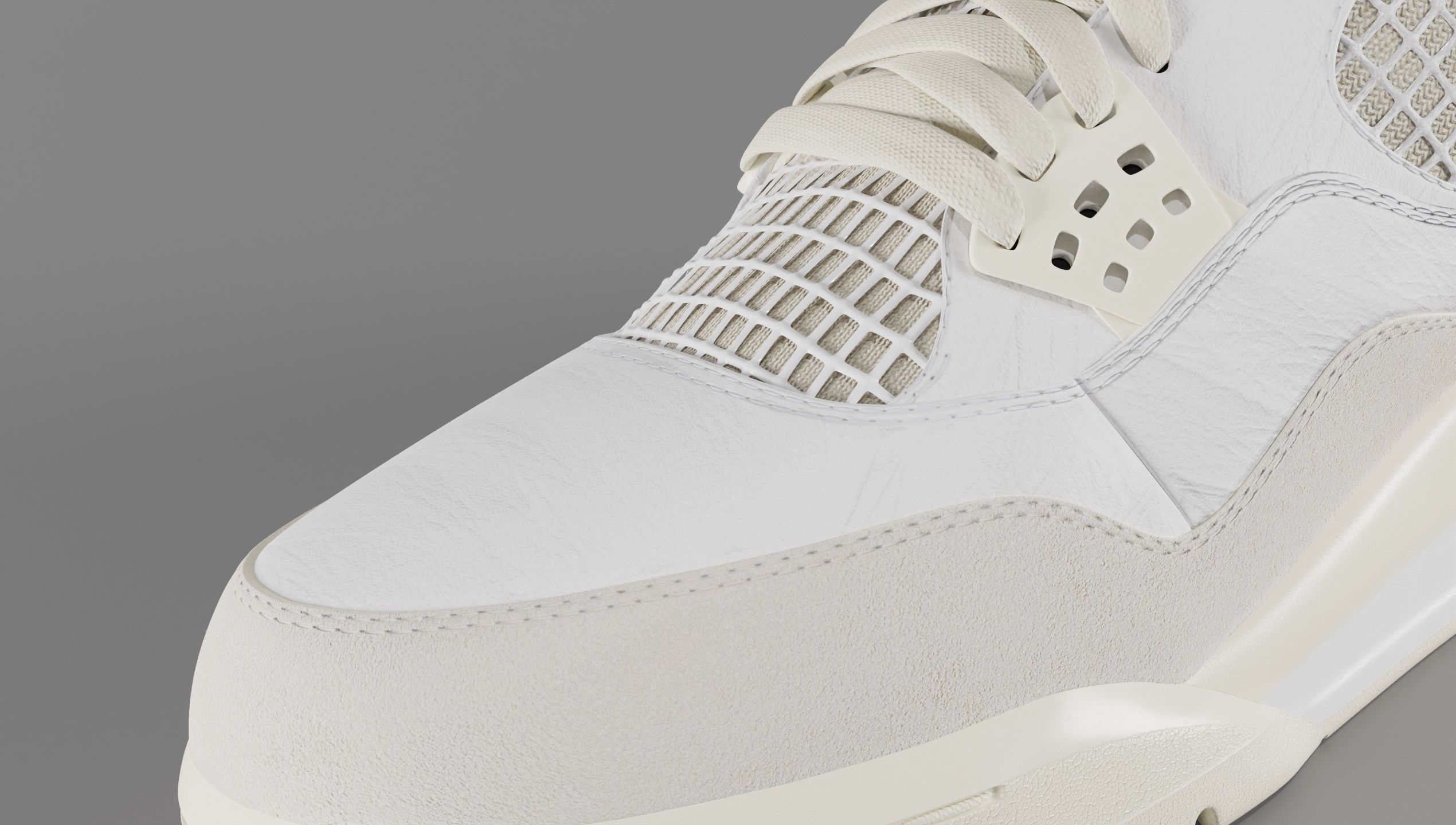 Jordan 4 Sail Shoe Low-poly 3D model_23