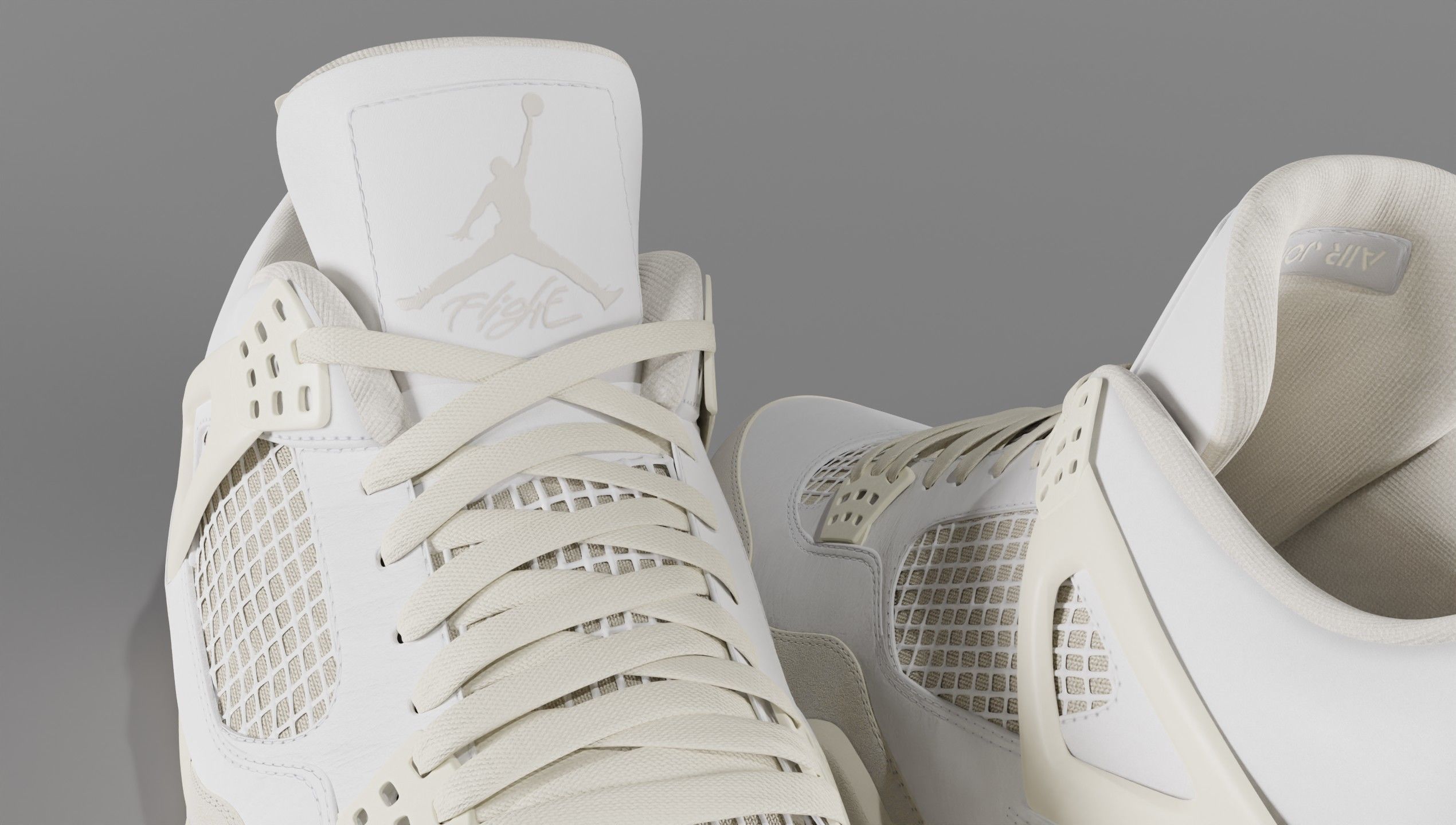 Jordan 4 Sail Shoe Low-poly 3D model_36