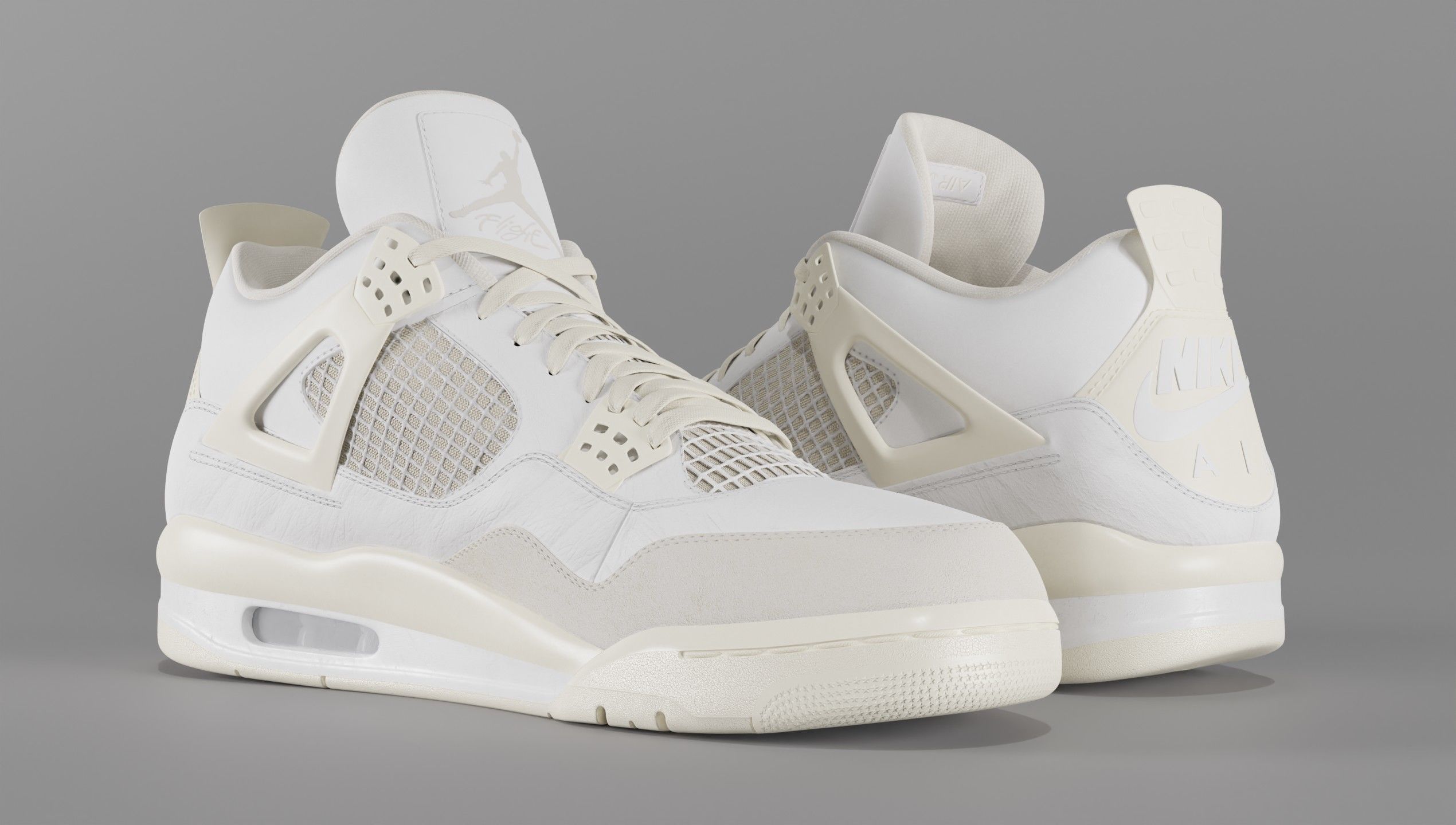 Jordan 4 Sail Shoe Low-poly 3D model_62
