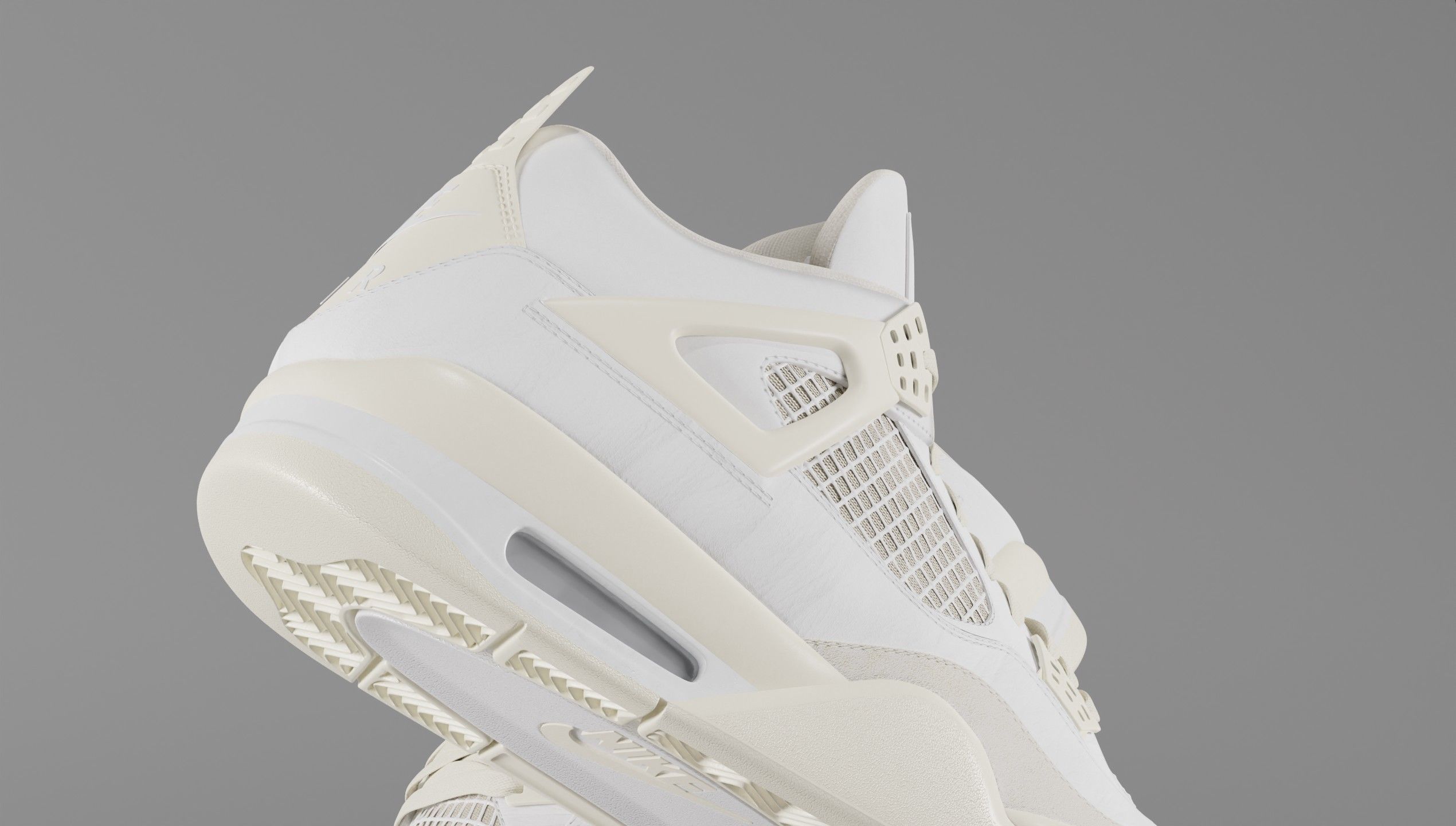Jordan 4 Sail Shoe Low-poly 3D model_8