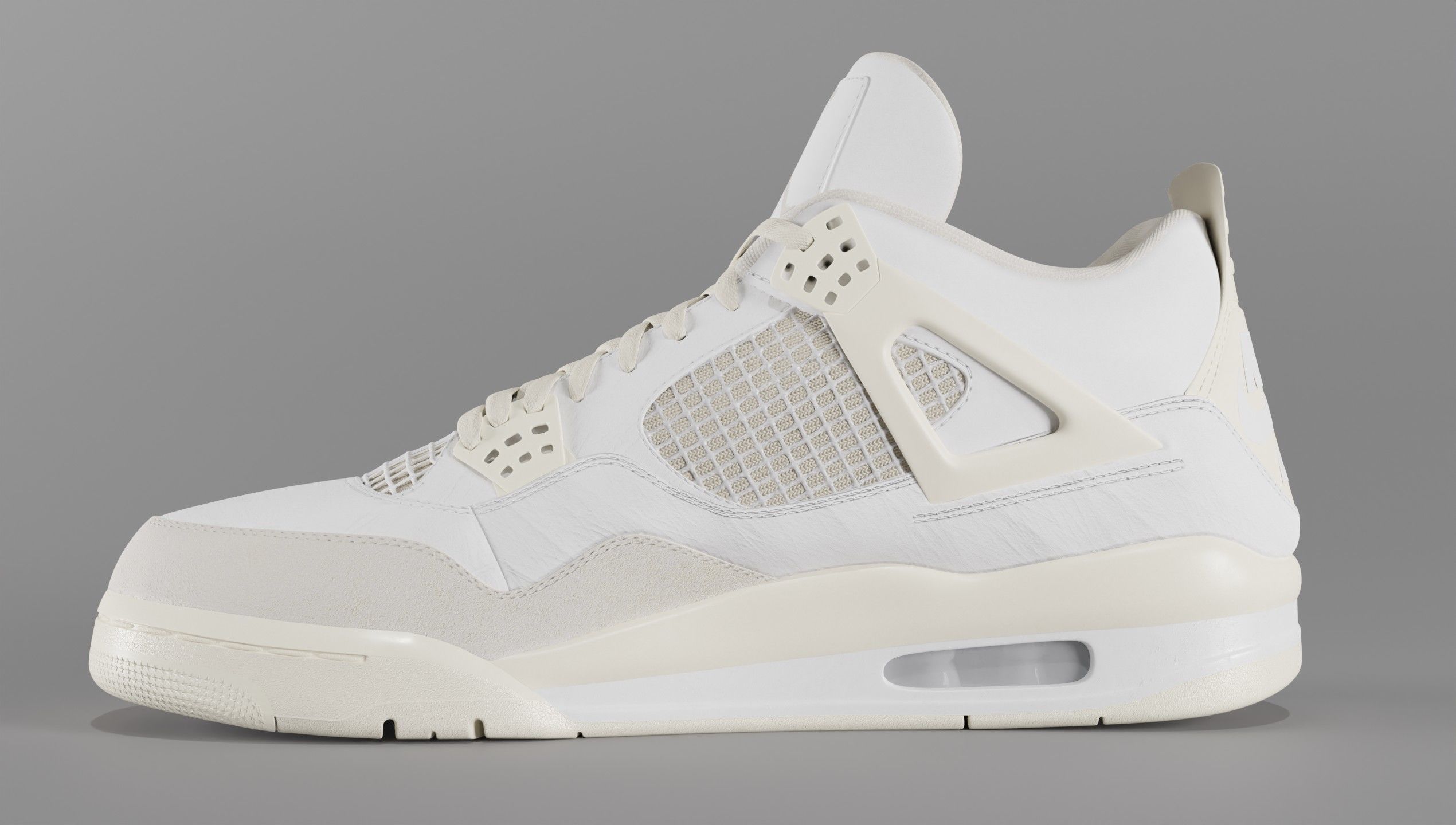 Jordan 4 Sail Shoe Low-poly 3D model_12