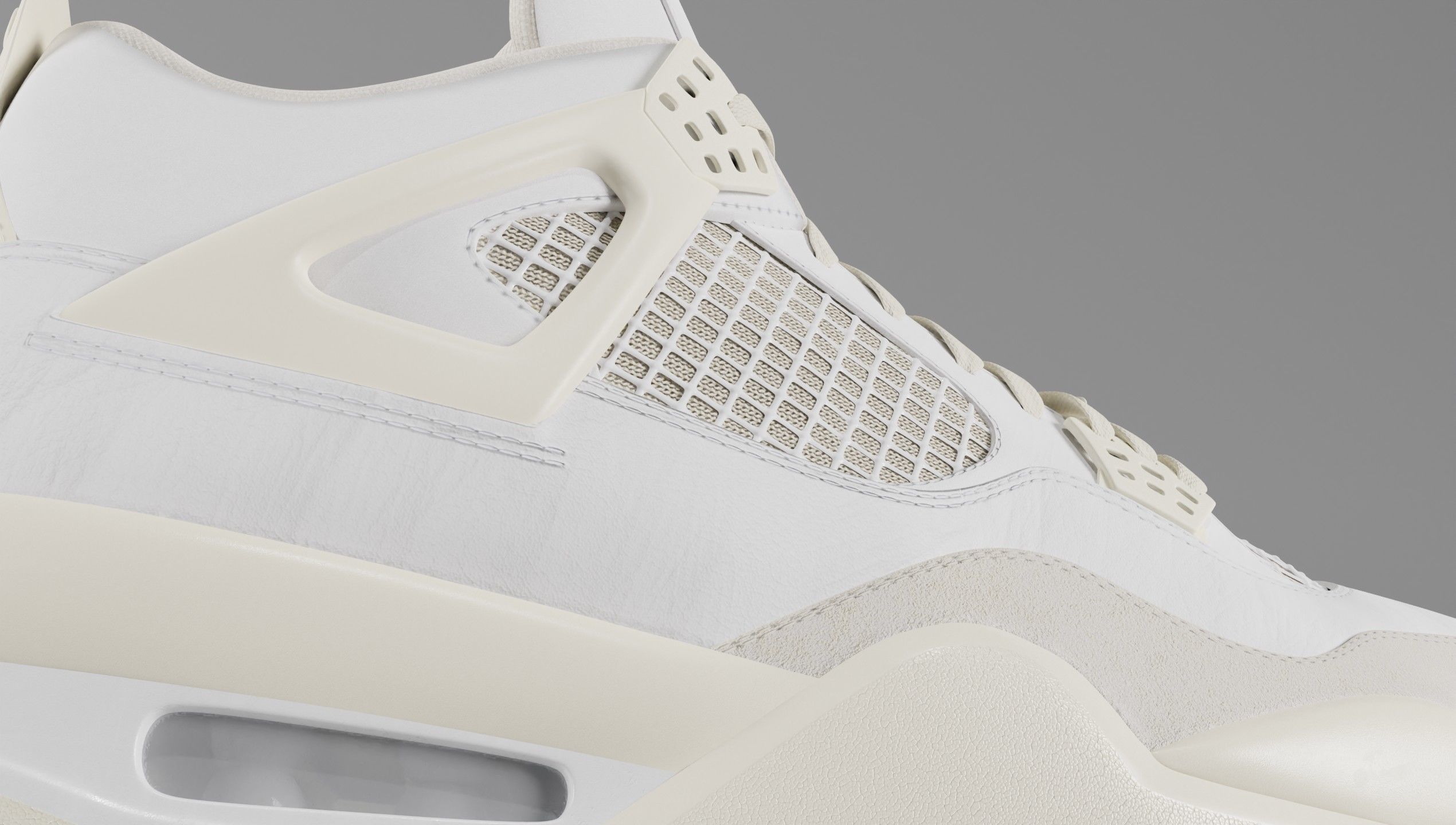 Jordan 4 Sail Shoe Low-poly 3D model_46
