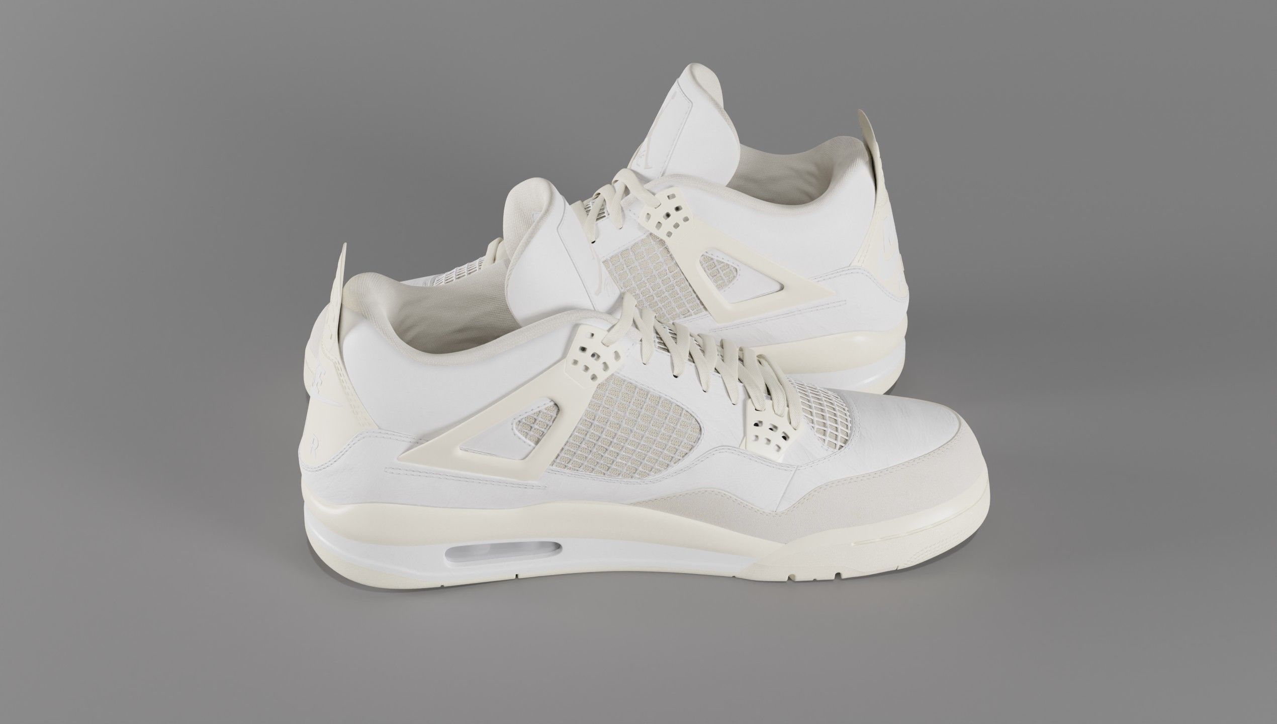 Jordan 4 Sail Shoe Low-poly 3D model_27