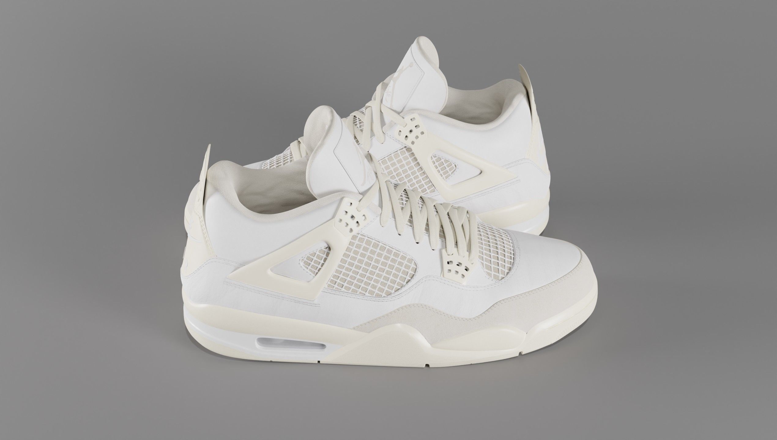 Jordan 4 Sail Shoe Low-poly 3D model_44