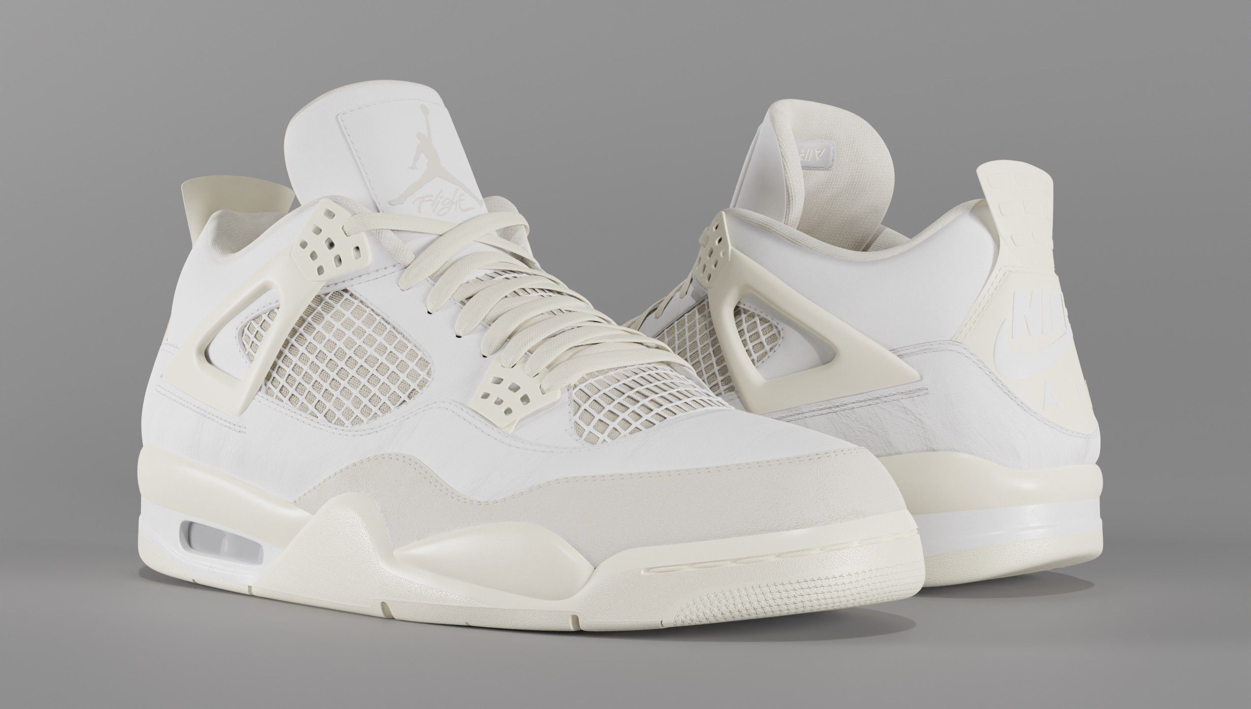 Jordan 4 Sail Shoe Low-poly 3D model_24