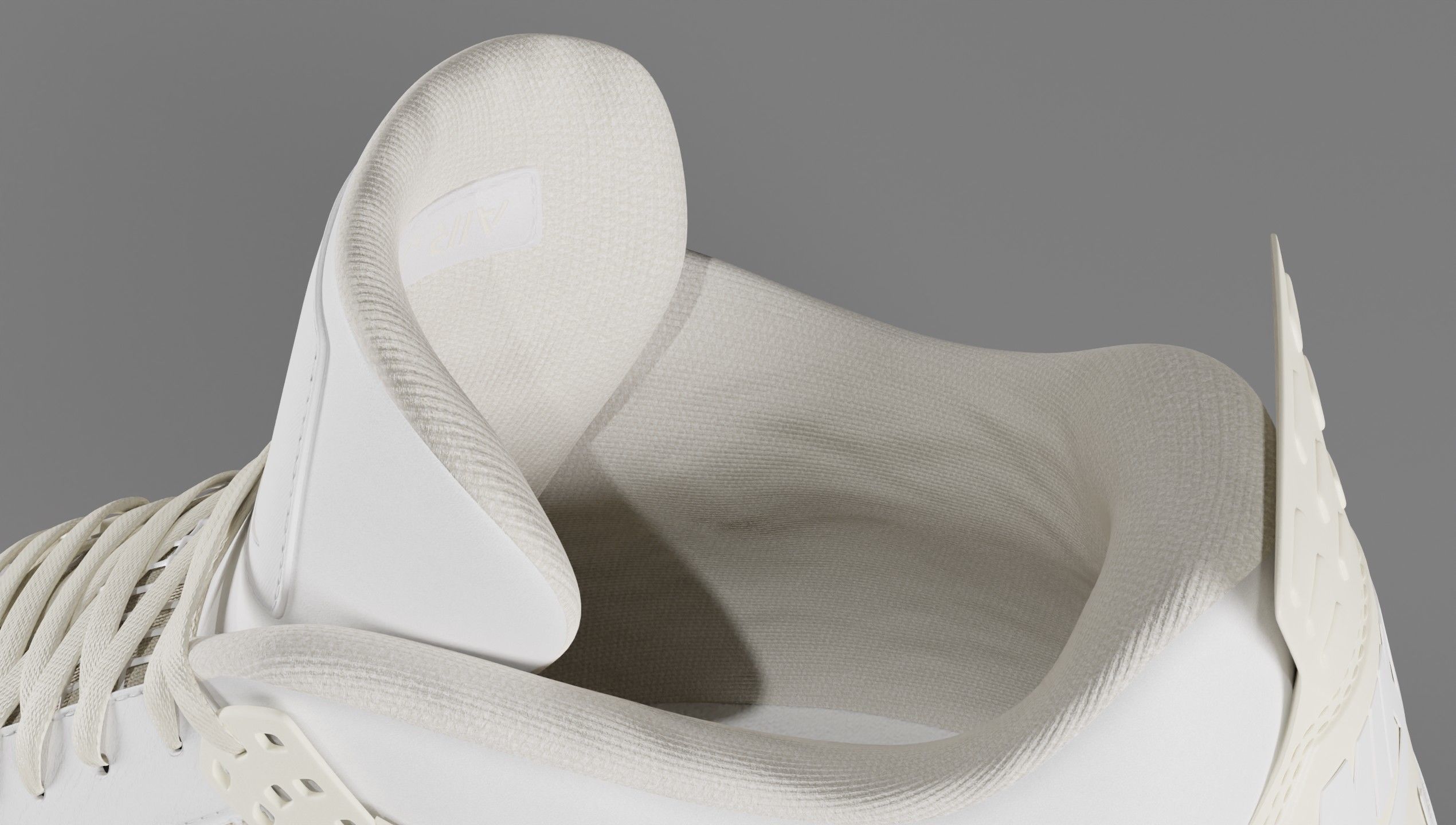 Jordan 4 Sail Shoe Low-poly 3D model_15