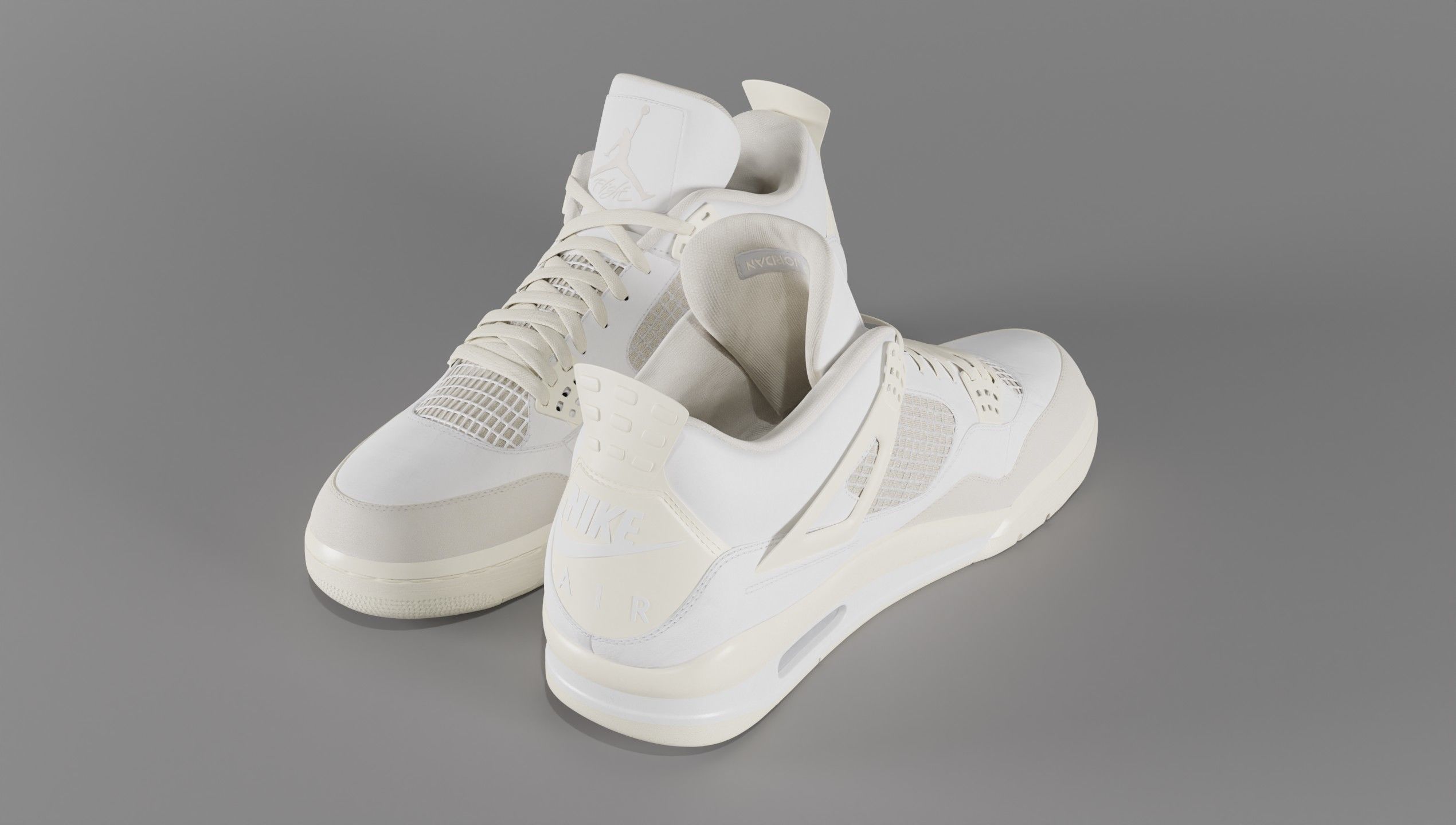 Jordan 4 Sail Shoe Low-poly 3D model_32