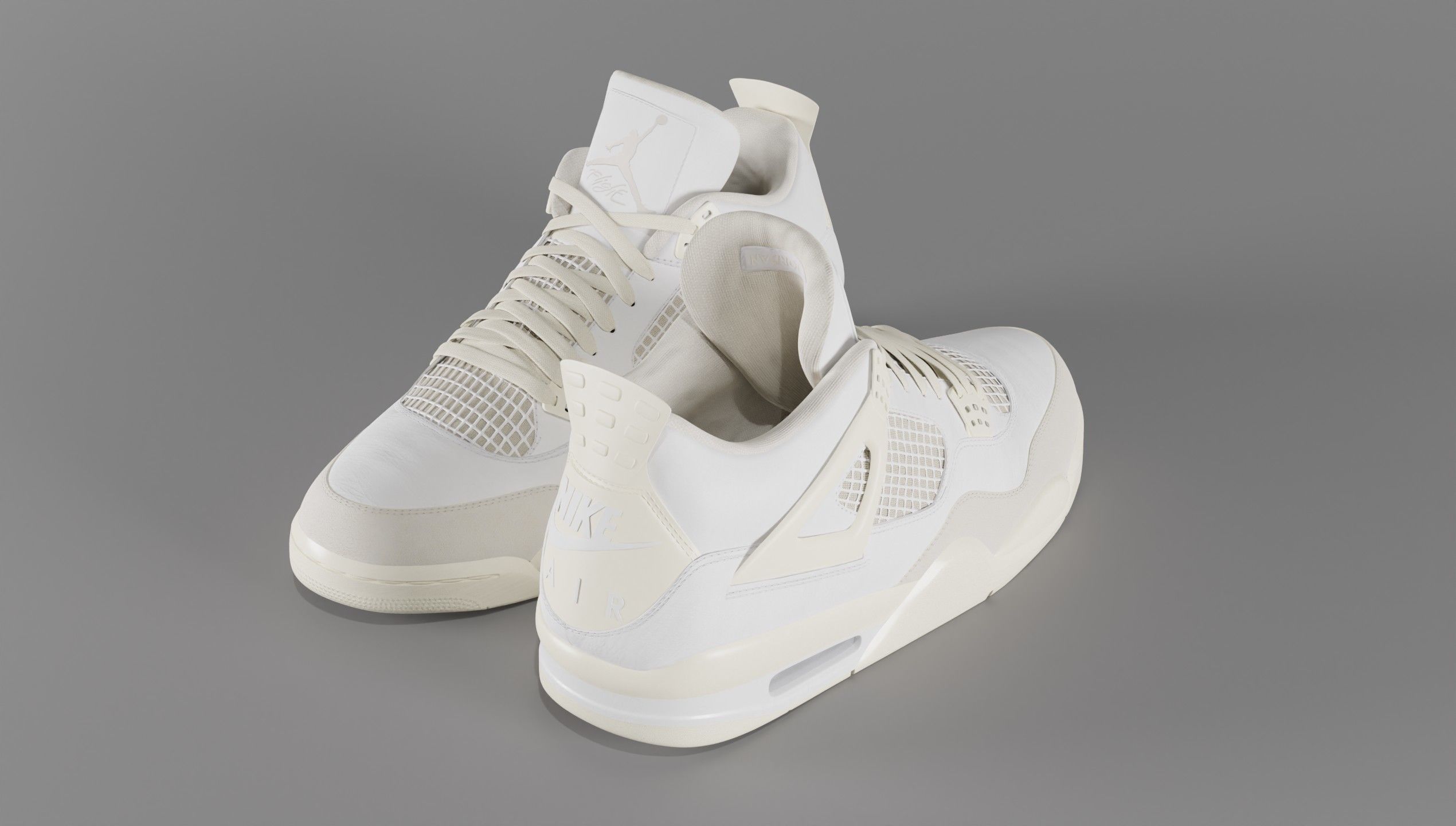 Jordan 4 Sail Shoe Low-poly 3D model_50