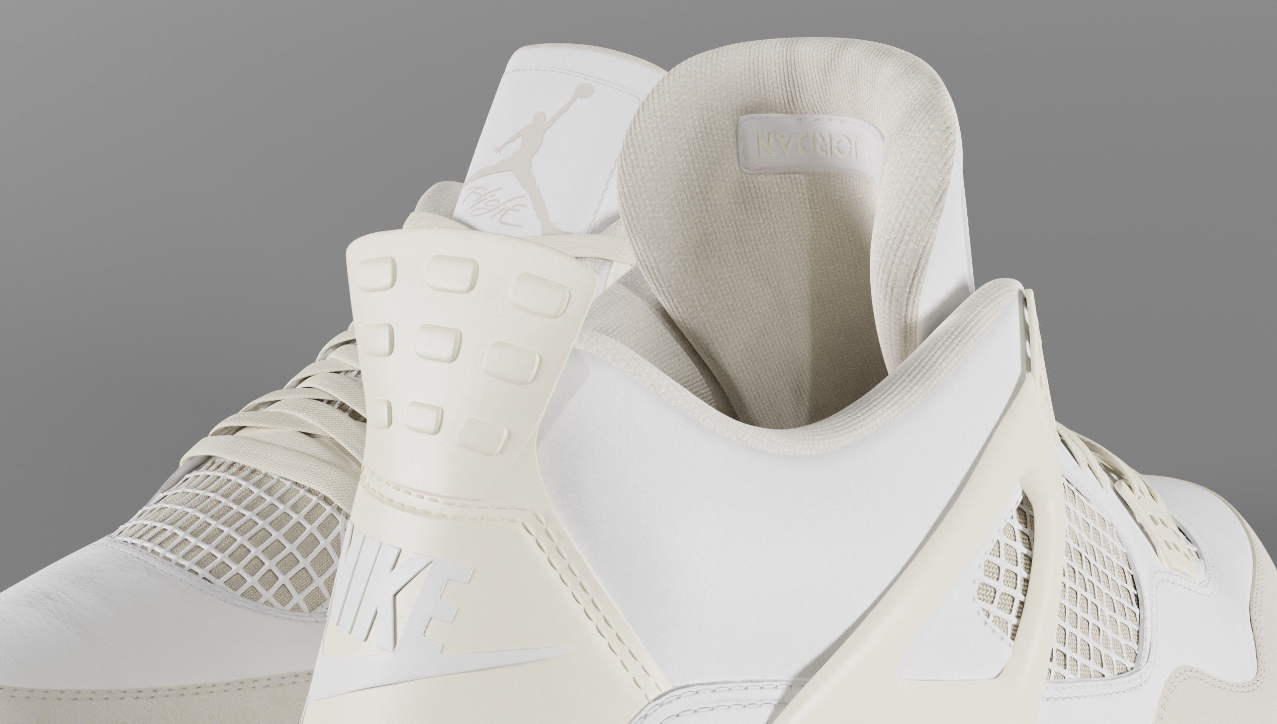 Jordan 4 Sail Shoe Low-poly 3D model_52