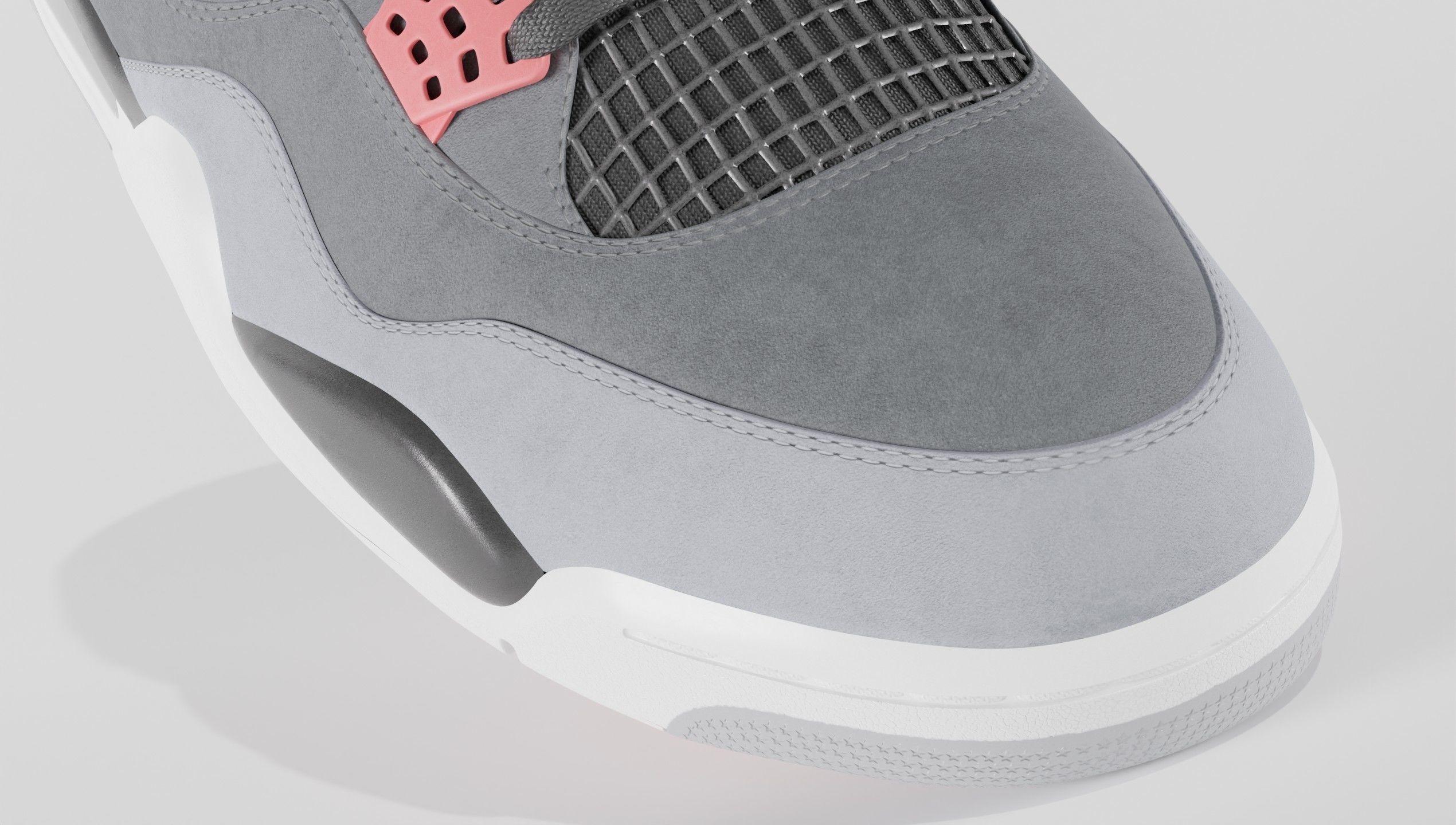 Jordan 4 Retro Infrared  Low-poly 3D model_11