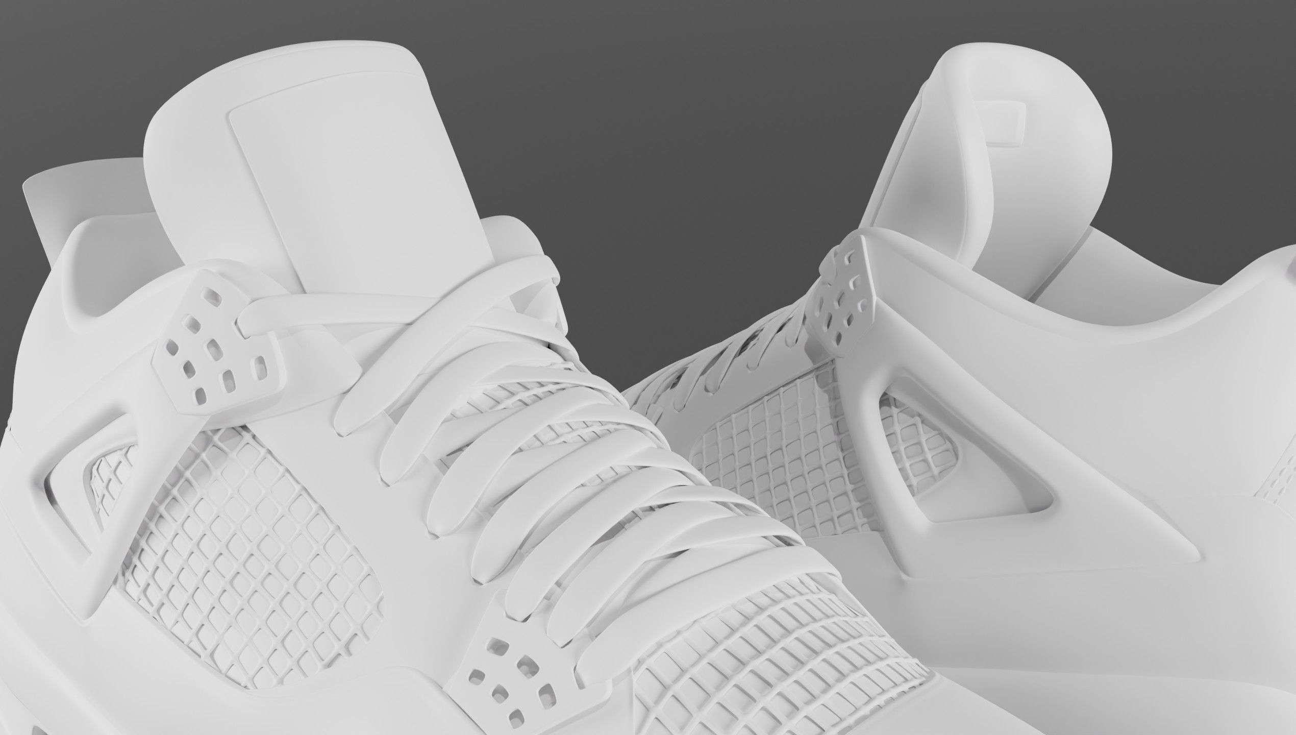 Jordan 4 Retro Infrared  Low-poly 3D model_41