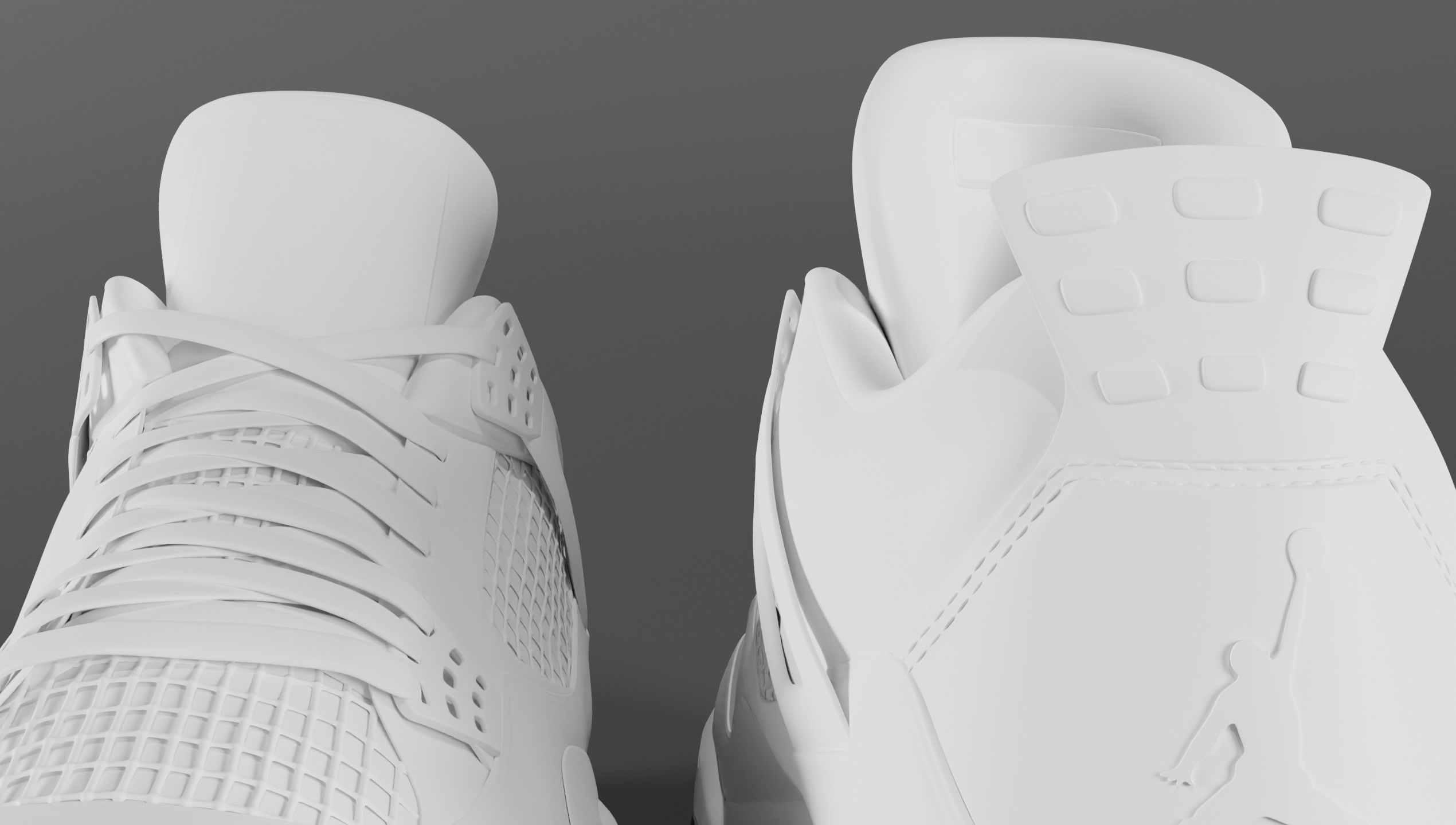 Jordan 4 Retro Red Thunder  Low-poly 3D model_46