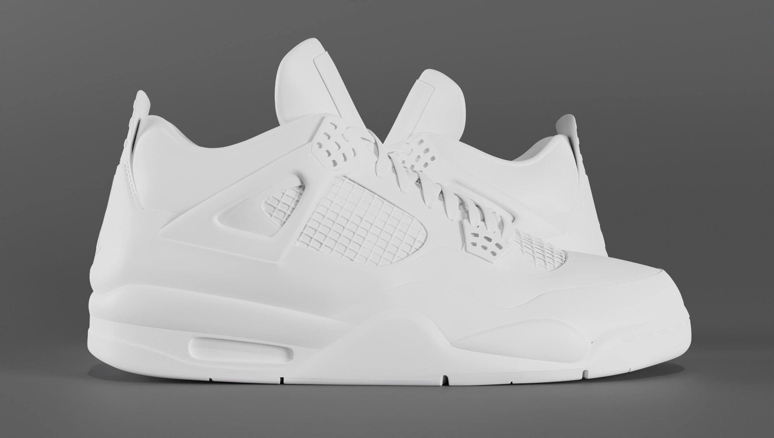Jordan 4 Retro Red Thunder  Low-poly 3D model_28