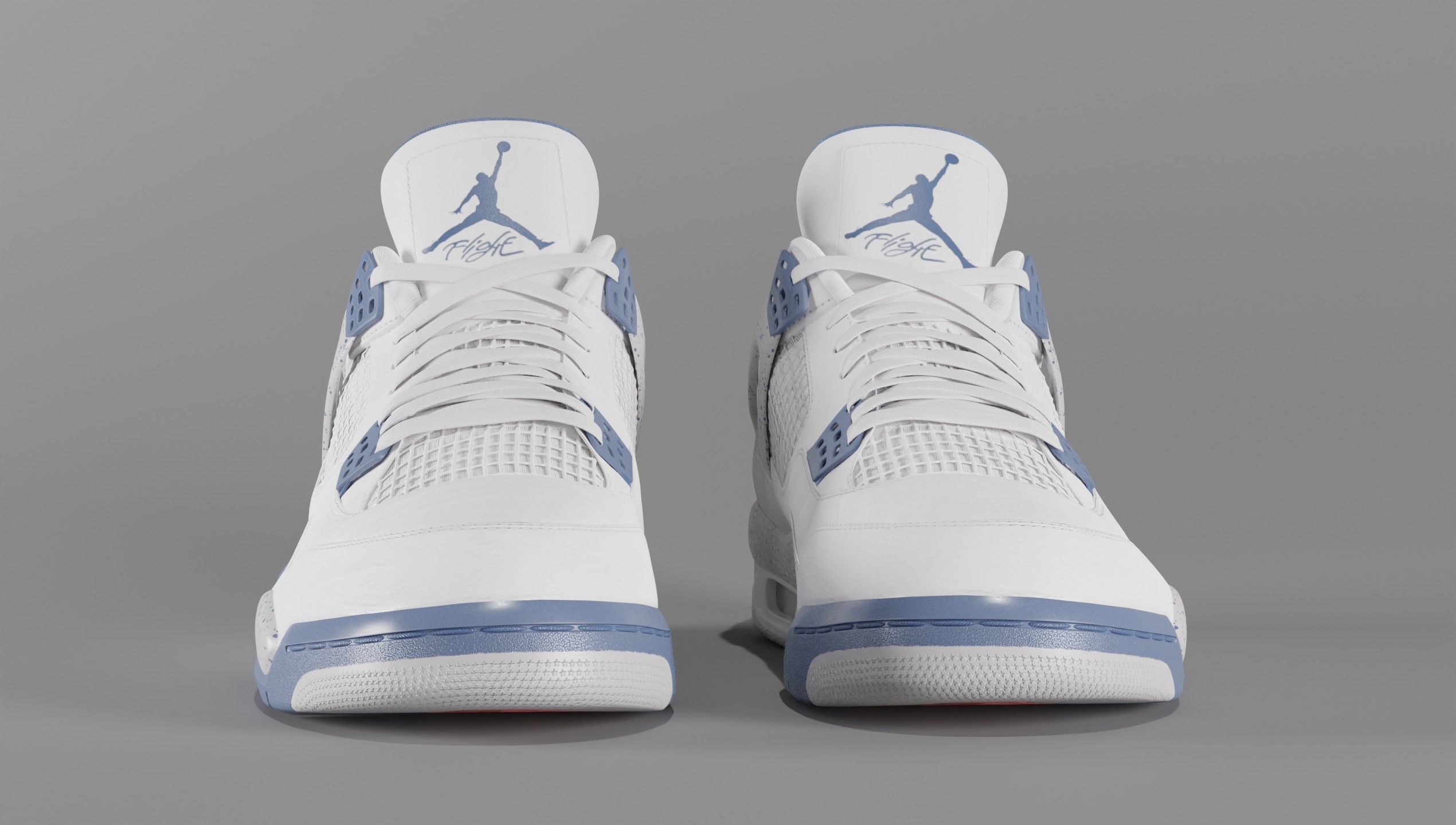 Jordan 4 Retro Midnight Navy Low-poly 3D model_29