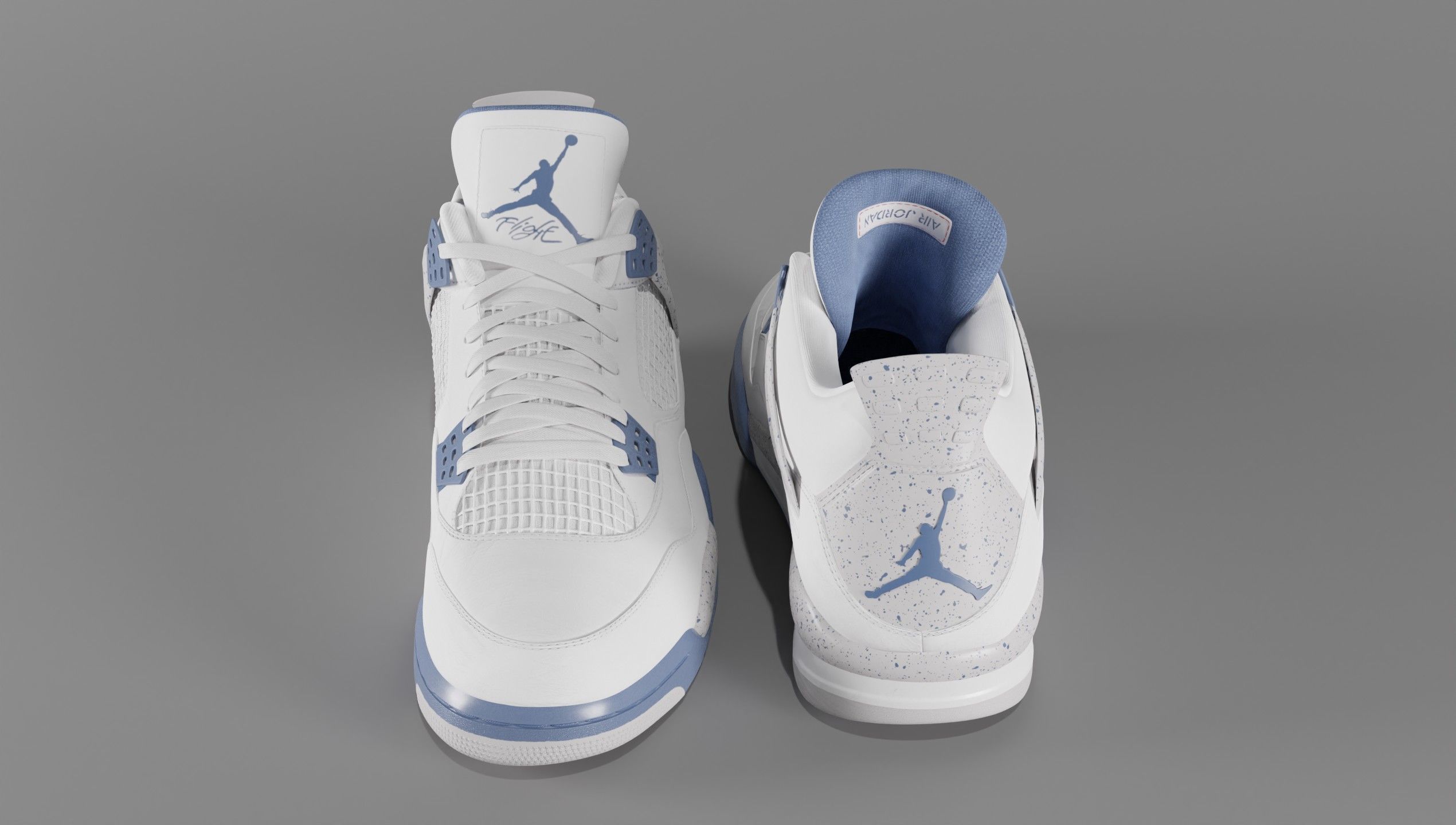 Jordan 4 Retro Midnight Navy Low-poly 3D model_33
