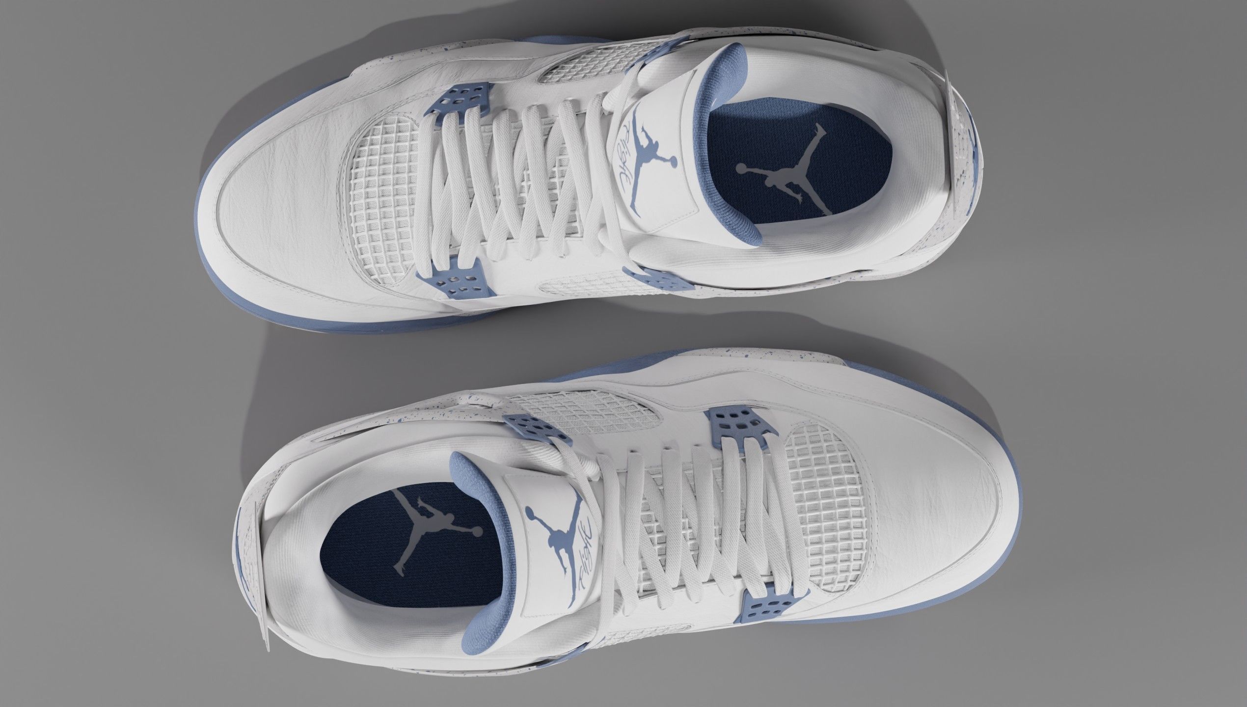 Jordan 4 Retro Midnight Navy Low-poly 3D model_58