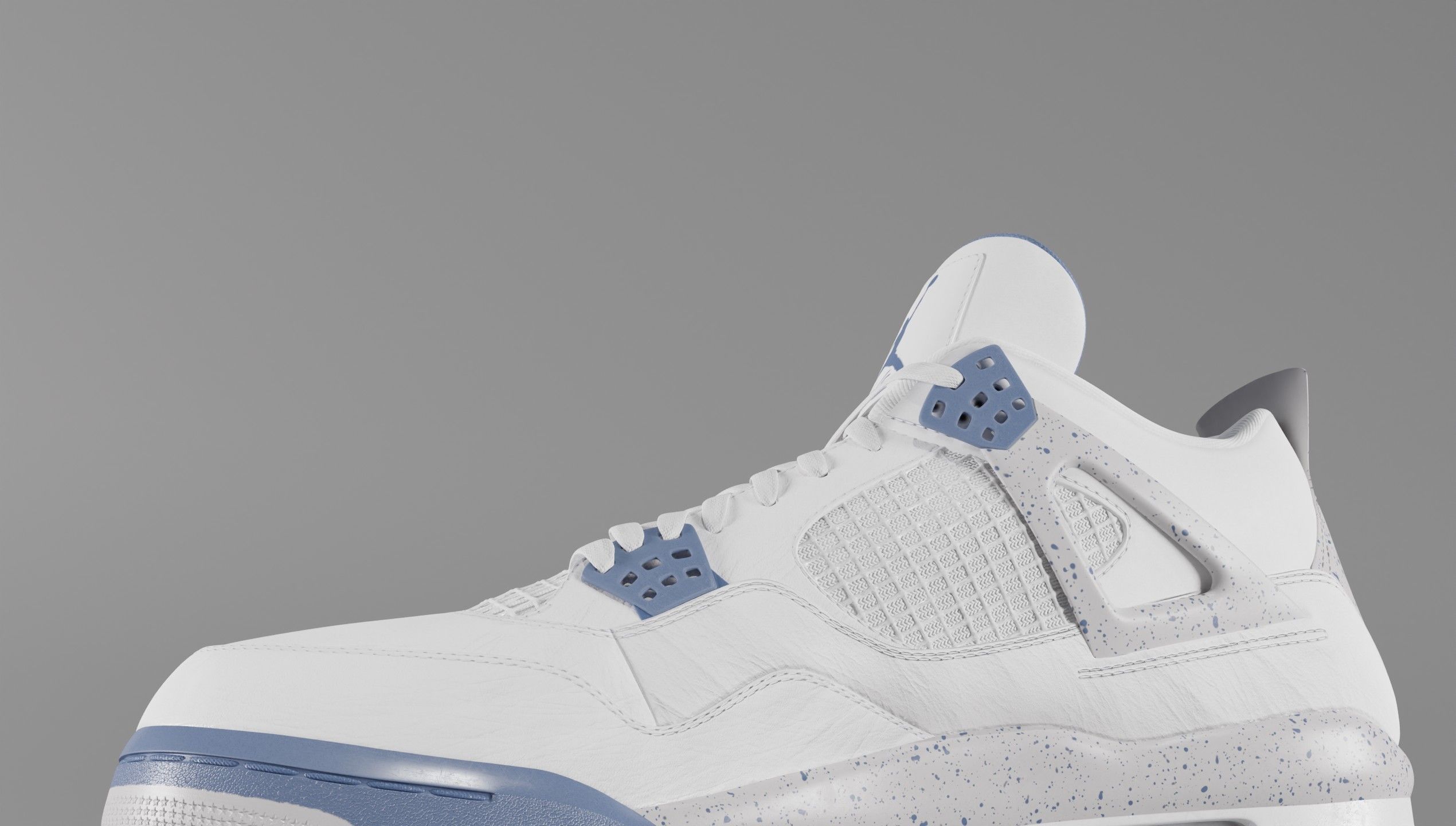 Jordan 4 Retro Midnight Navy Low-poly 3D model_24