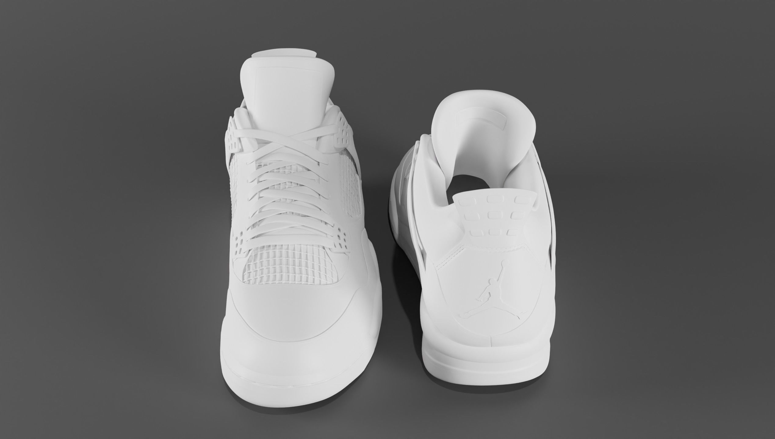 Jordan 4 Retro Midnight Navy Low-poly 3D model_41