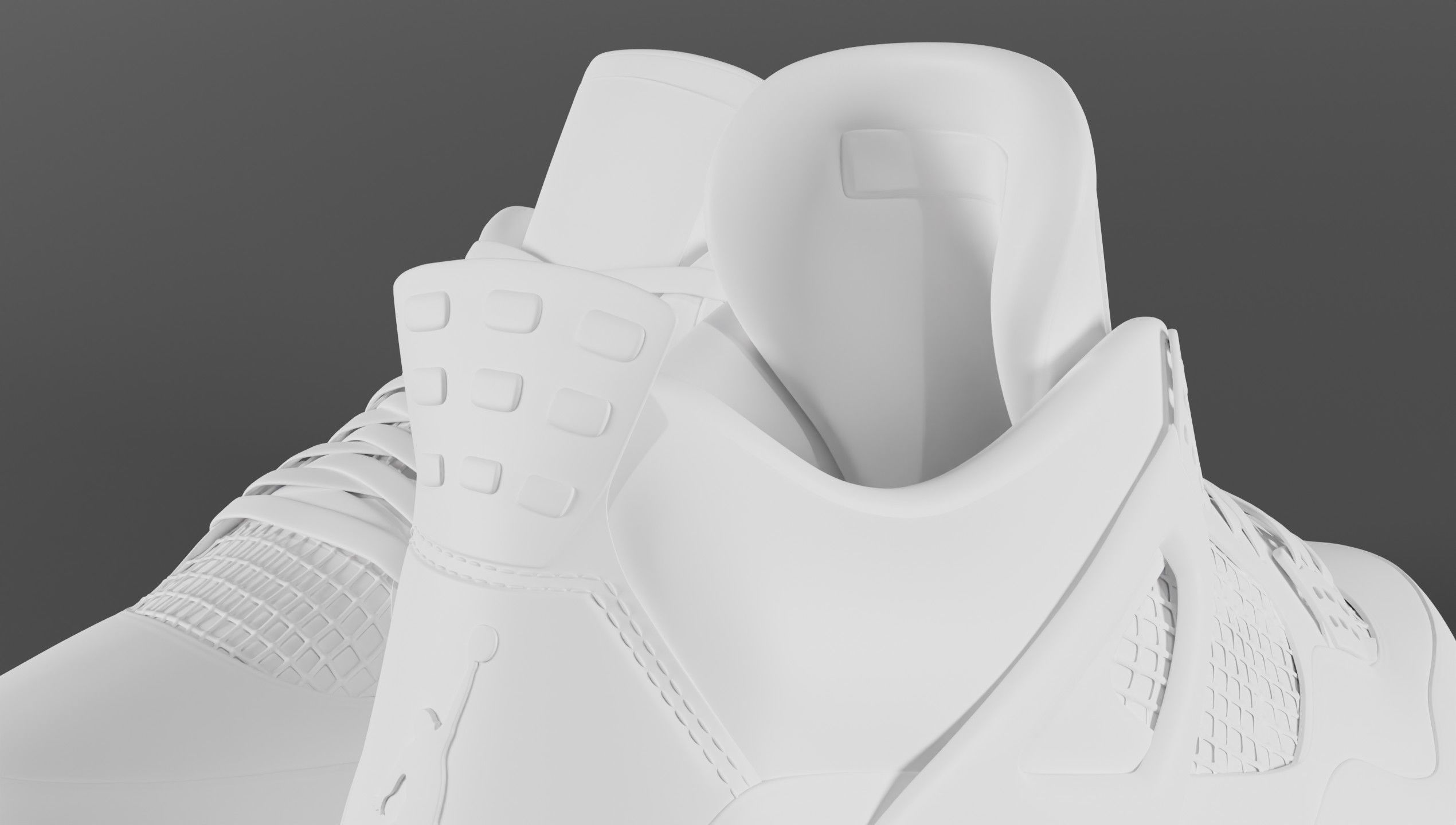 Jordan 4 Retro Midnight Navy Low-poly 3D model_39