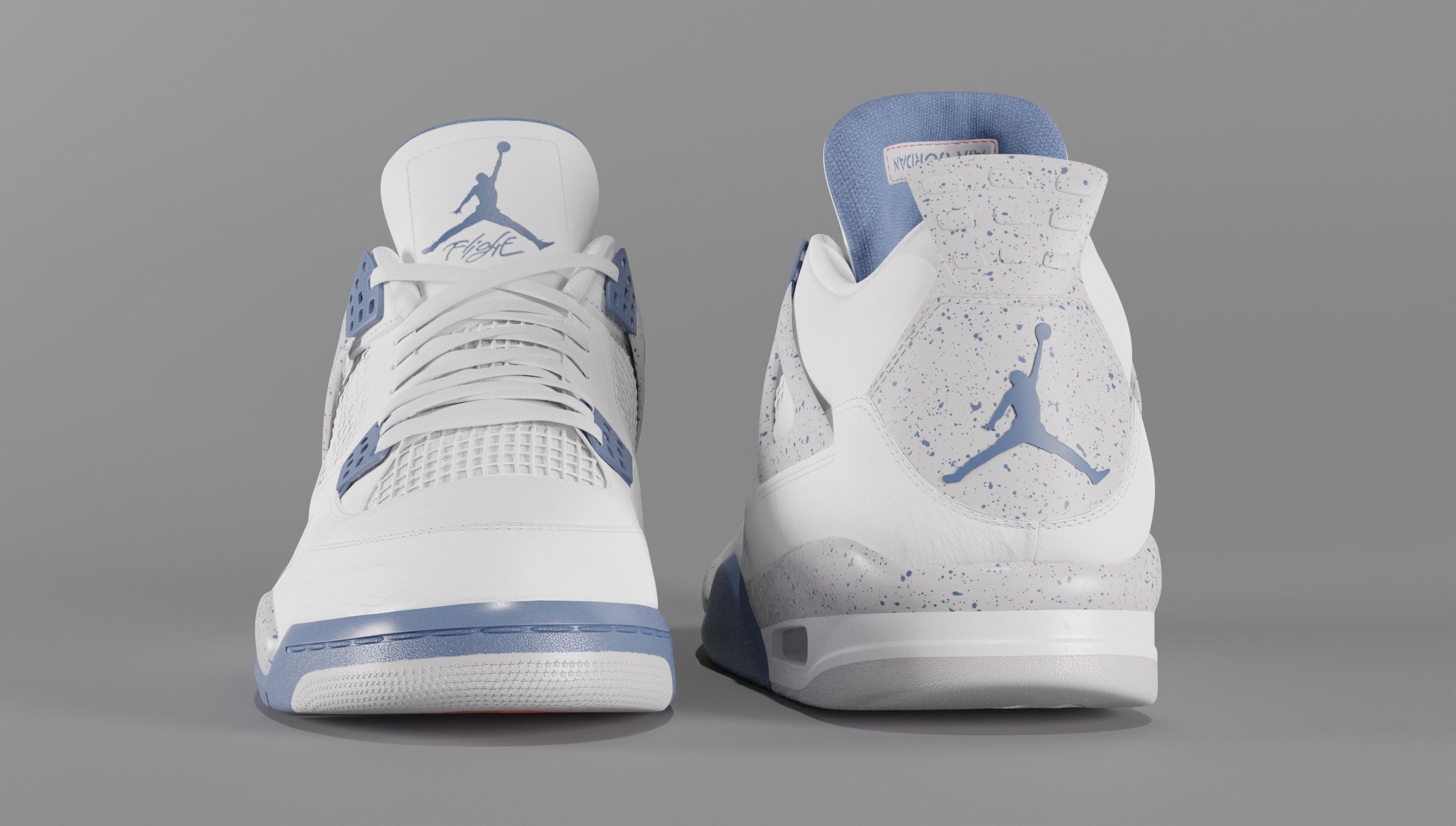 Jordan 4 Retro Midnight Navy Low-poly 3D model_22