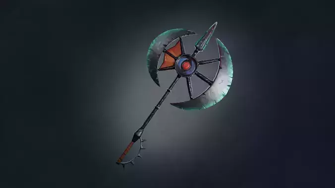 Stylized Water Axe Game Ready