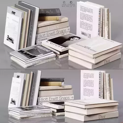 Book Stack Set 07 3D model