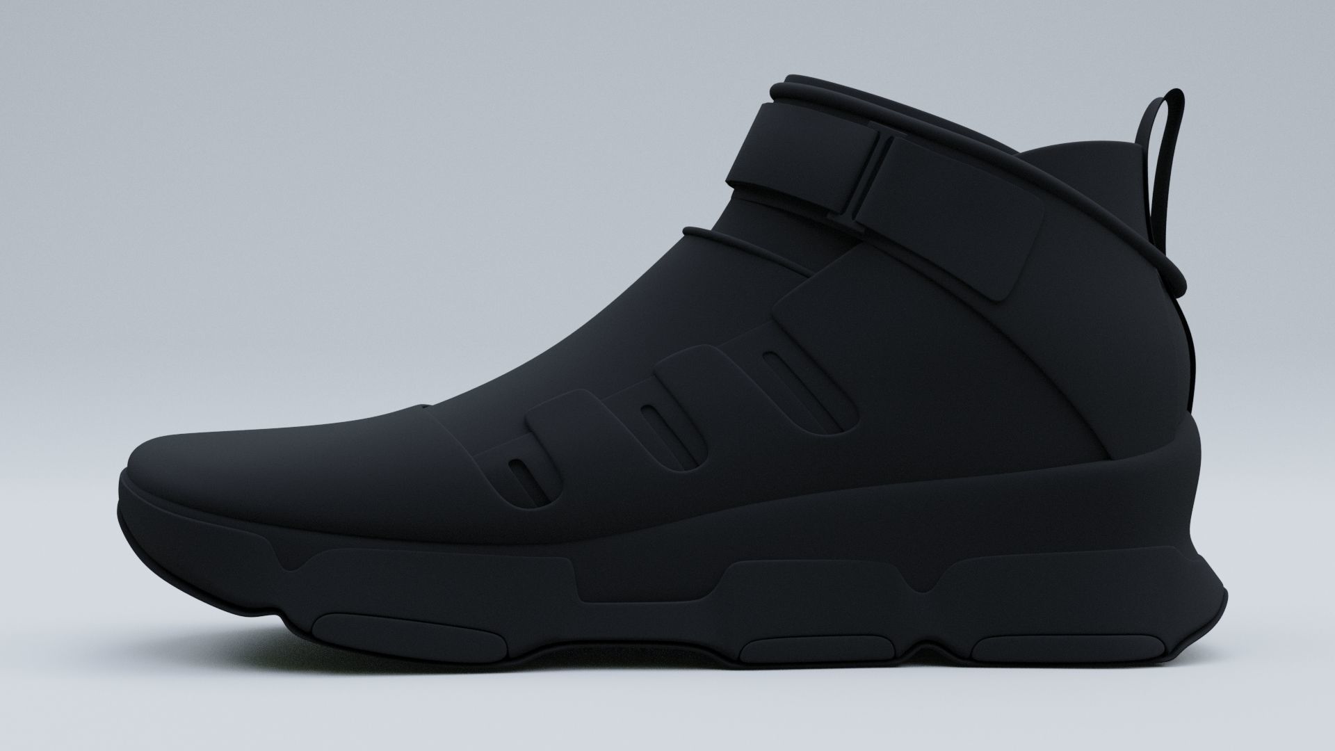 Sneakers futuristic shoe with accents Low-poly 3D model_10