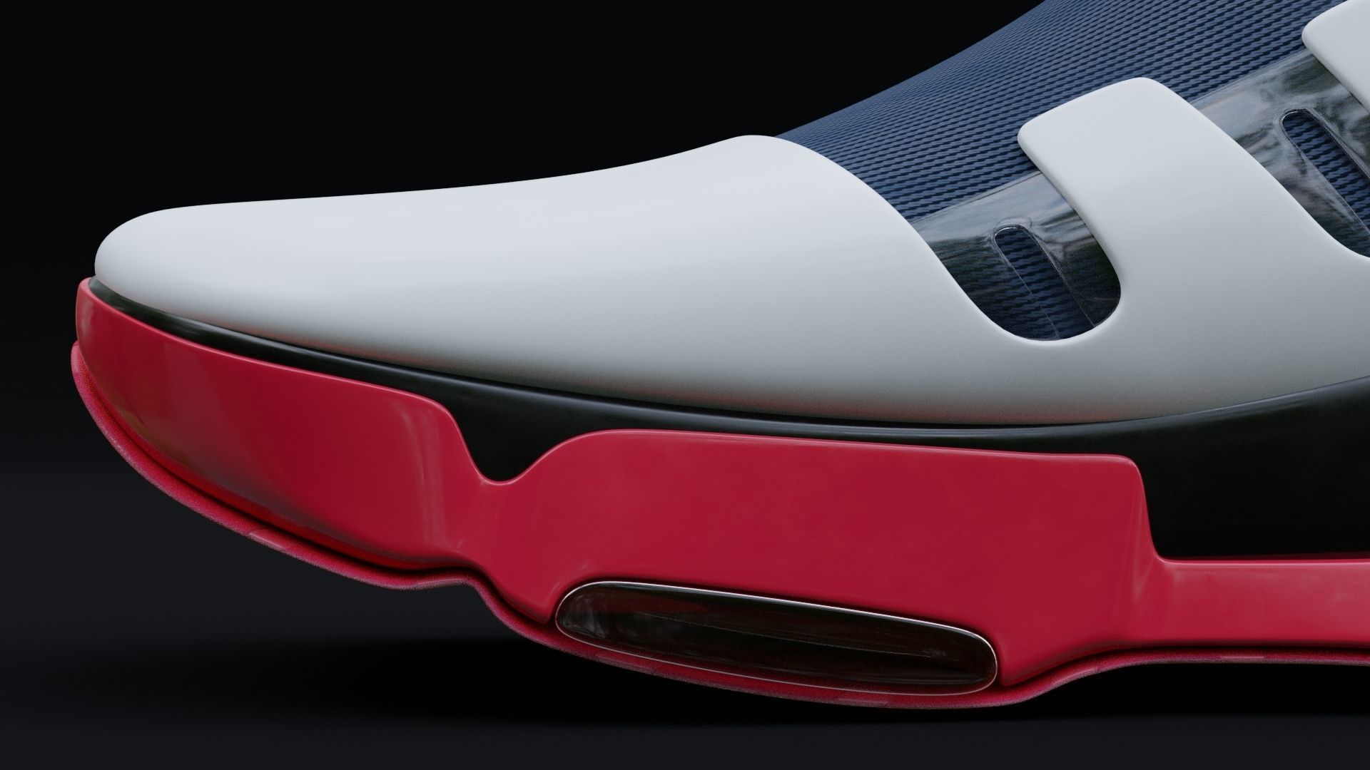 Sneakers futuristic shoe with accents Low-poly 3D model_7