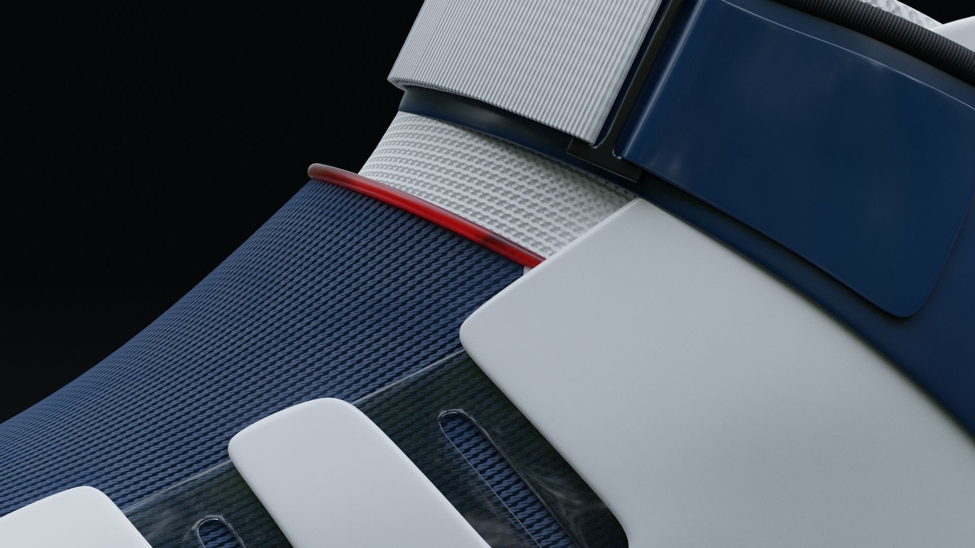 Sneakers futuristic shoe with accents Low-poly 3D model_5