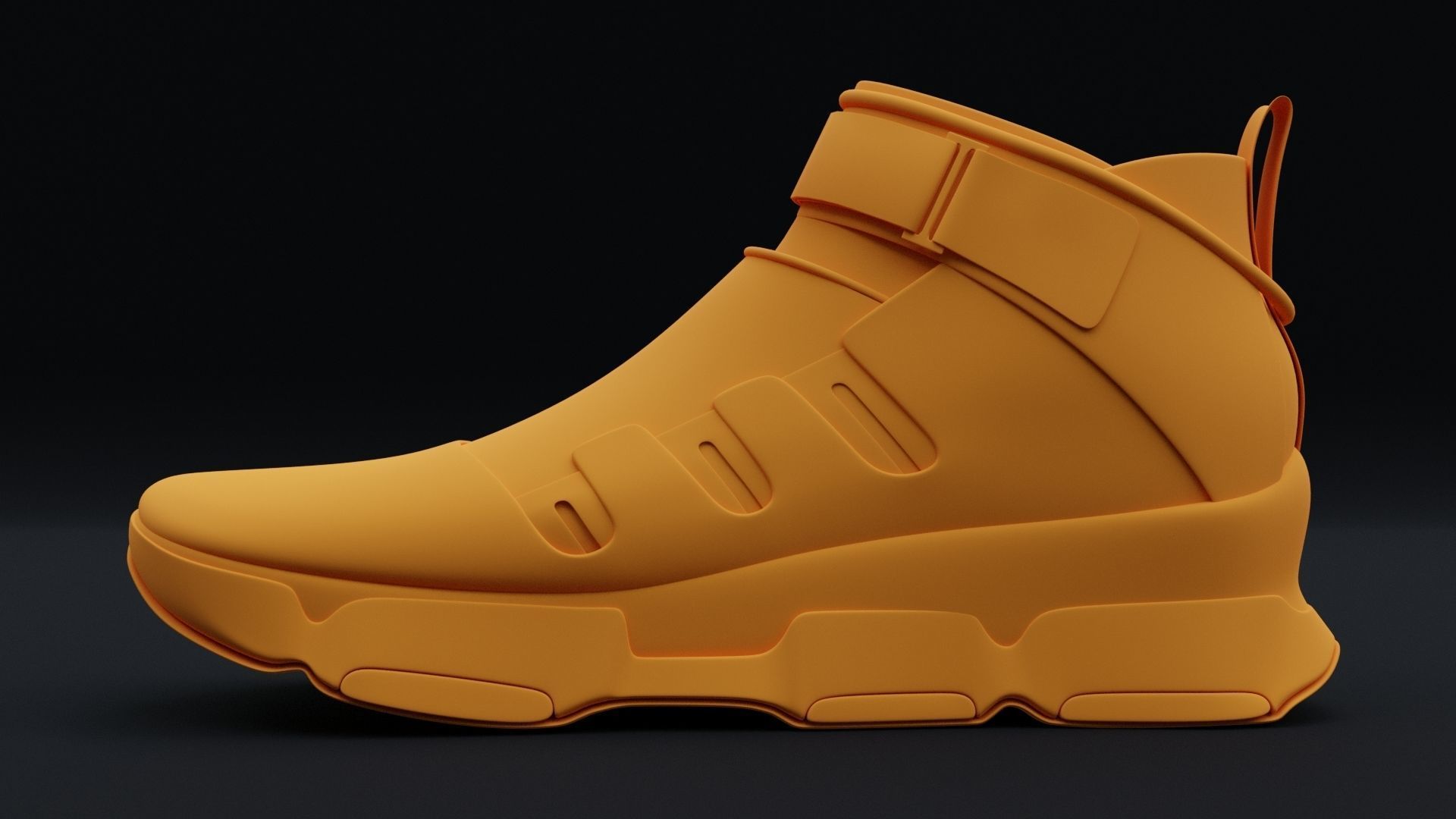 Sneakers futuristic shoe with accents Low-poly 3D model_12