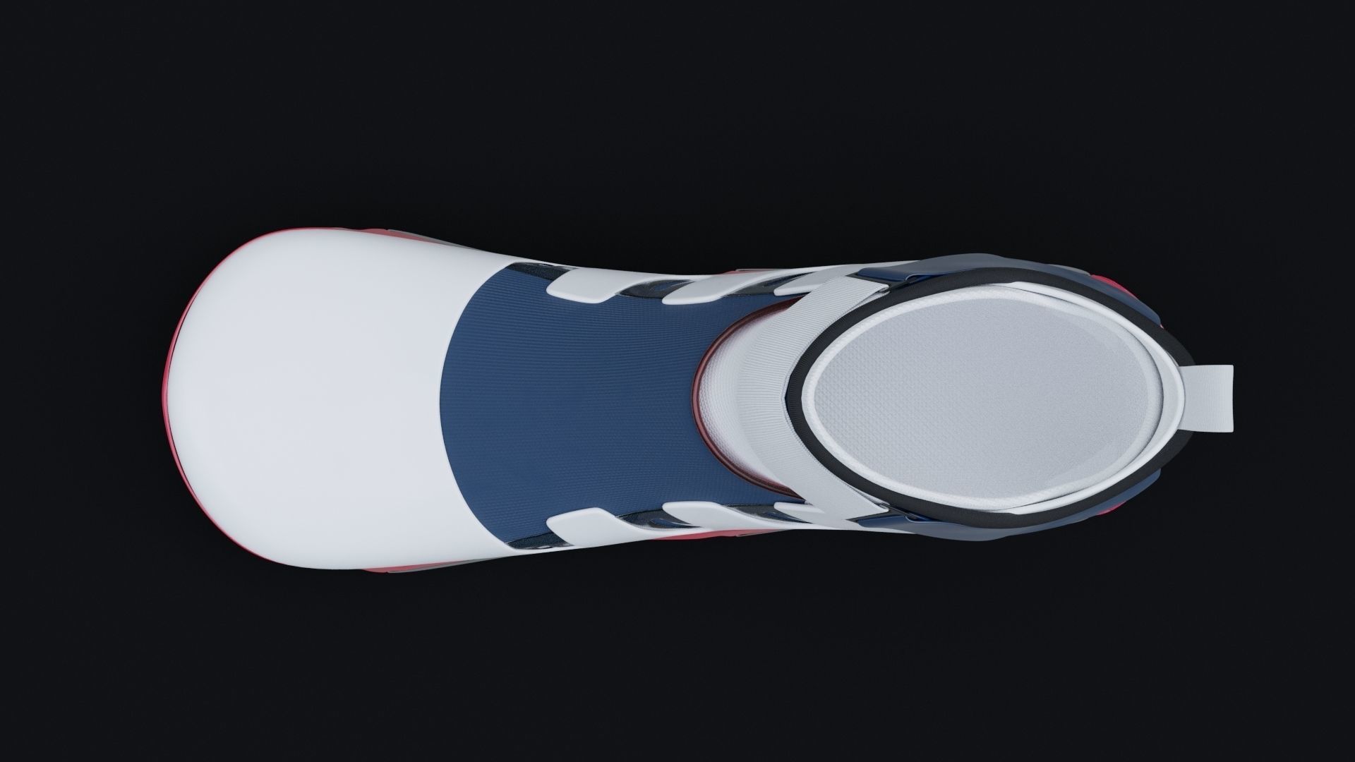 Sneakers futuristic shoe with accents Low-poly 3D model_4